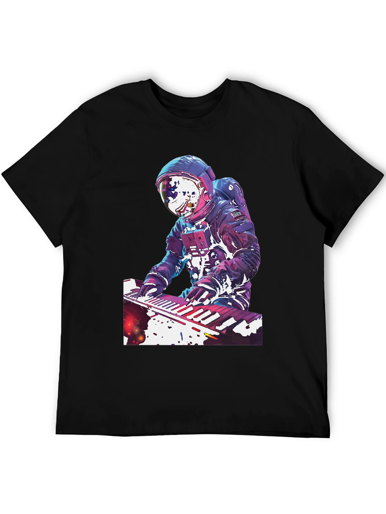 Astronaut Musician Graphic T-Shirt