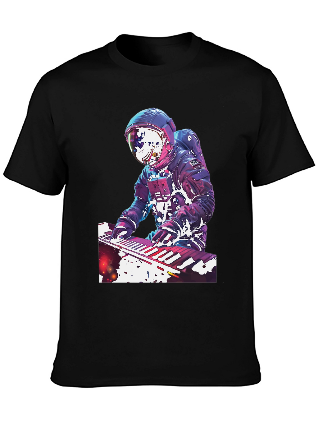Astronaut Musician Graphic T-Shirt