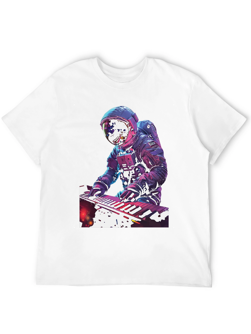Astronaut Musician Graphic T-Shirt
