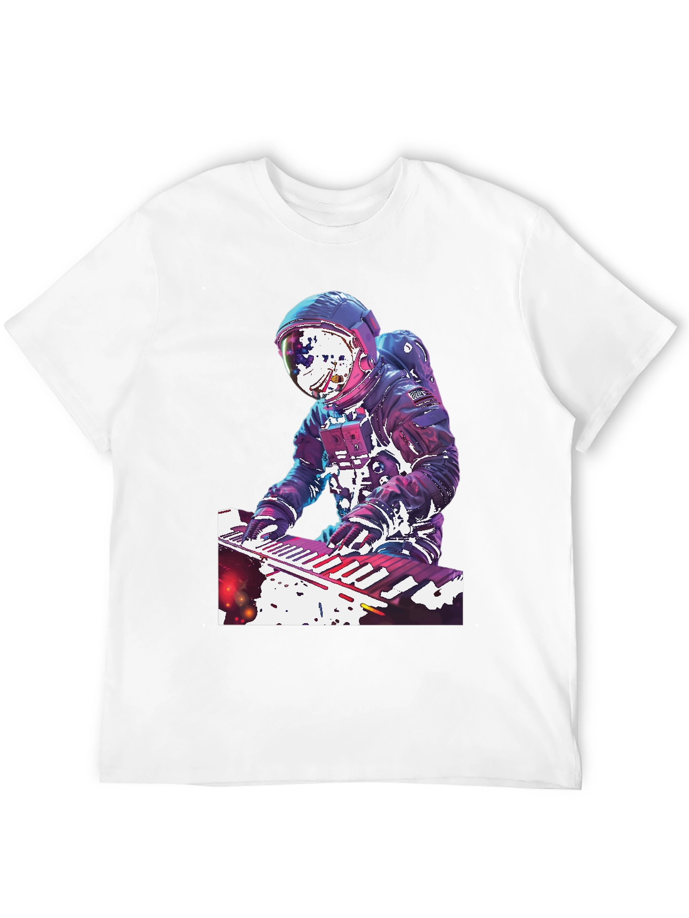 Astronaut Musician Graphic T-Shirt