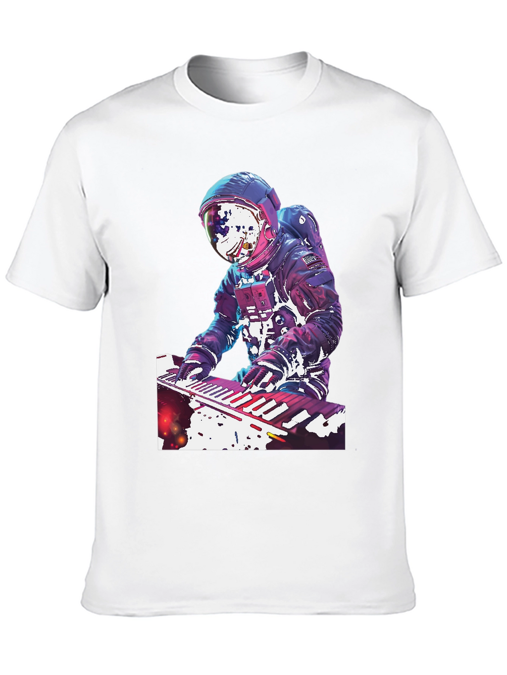 Astronaut Musician Graphic T-Shirt