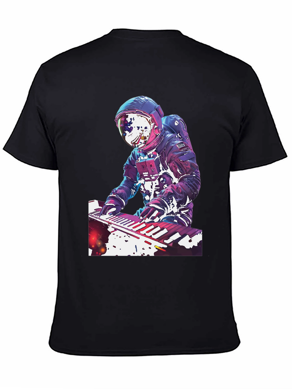 Astronaut Musician Graphic T-Shirt