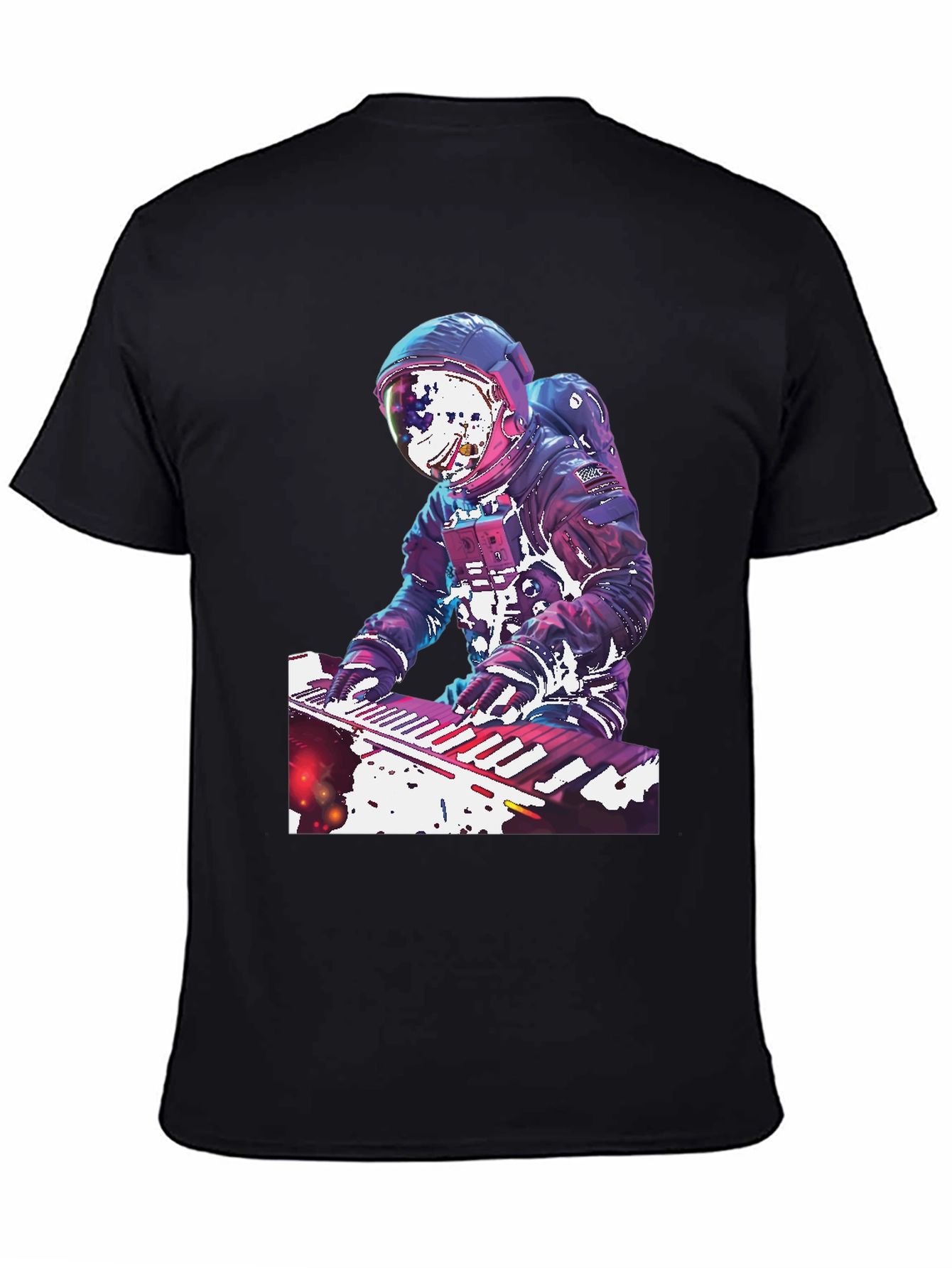 Astronaut Musician Graphic T-Shirt