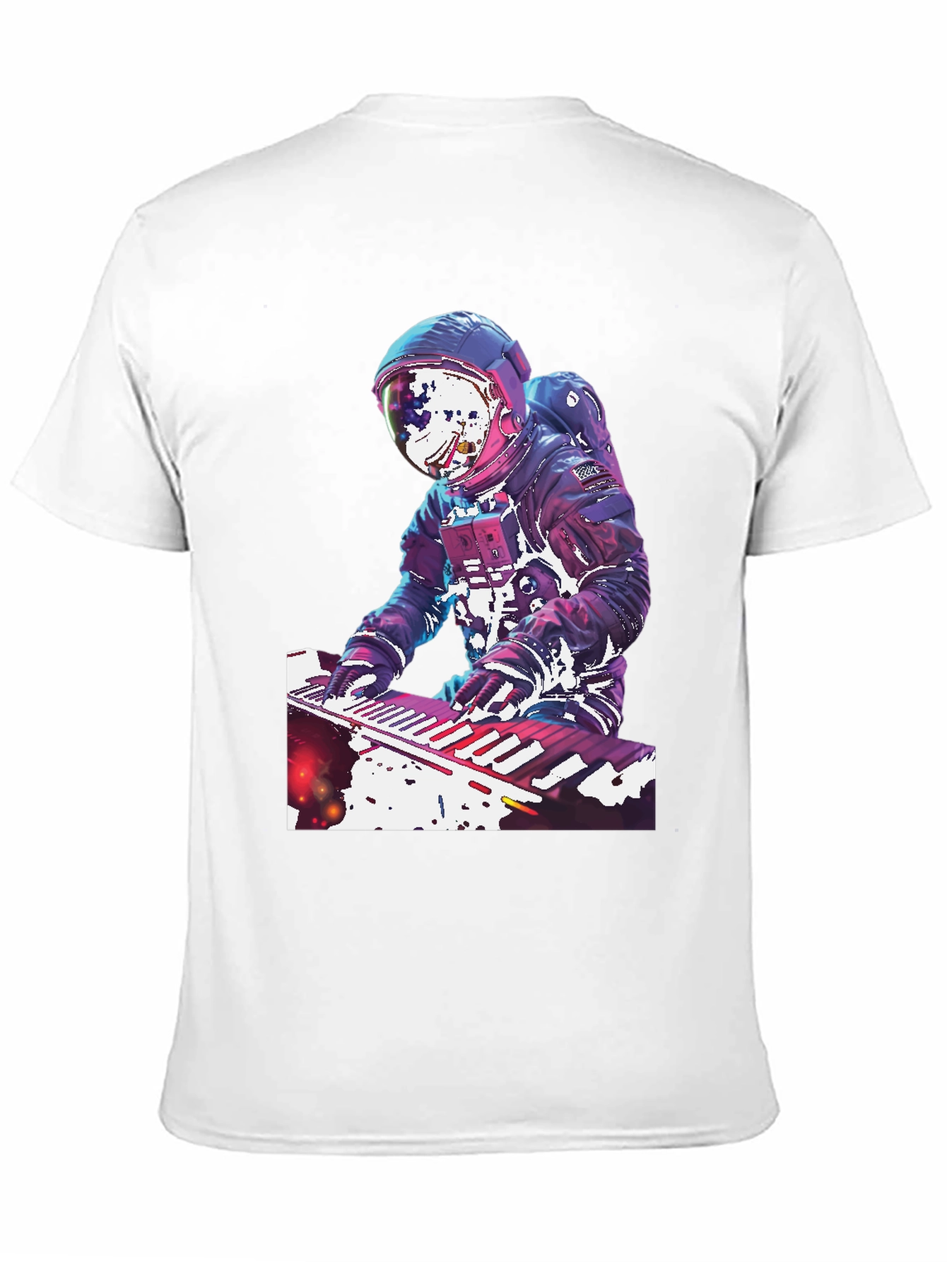 Astronaut Musician Graphic T-Shirt