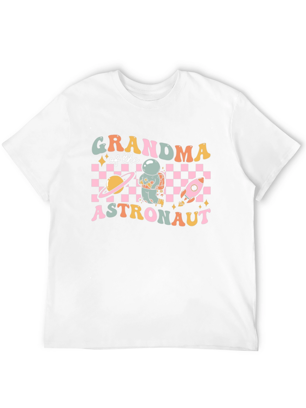 Grandma of Astronaut Black T-Shirt