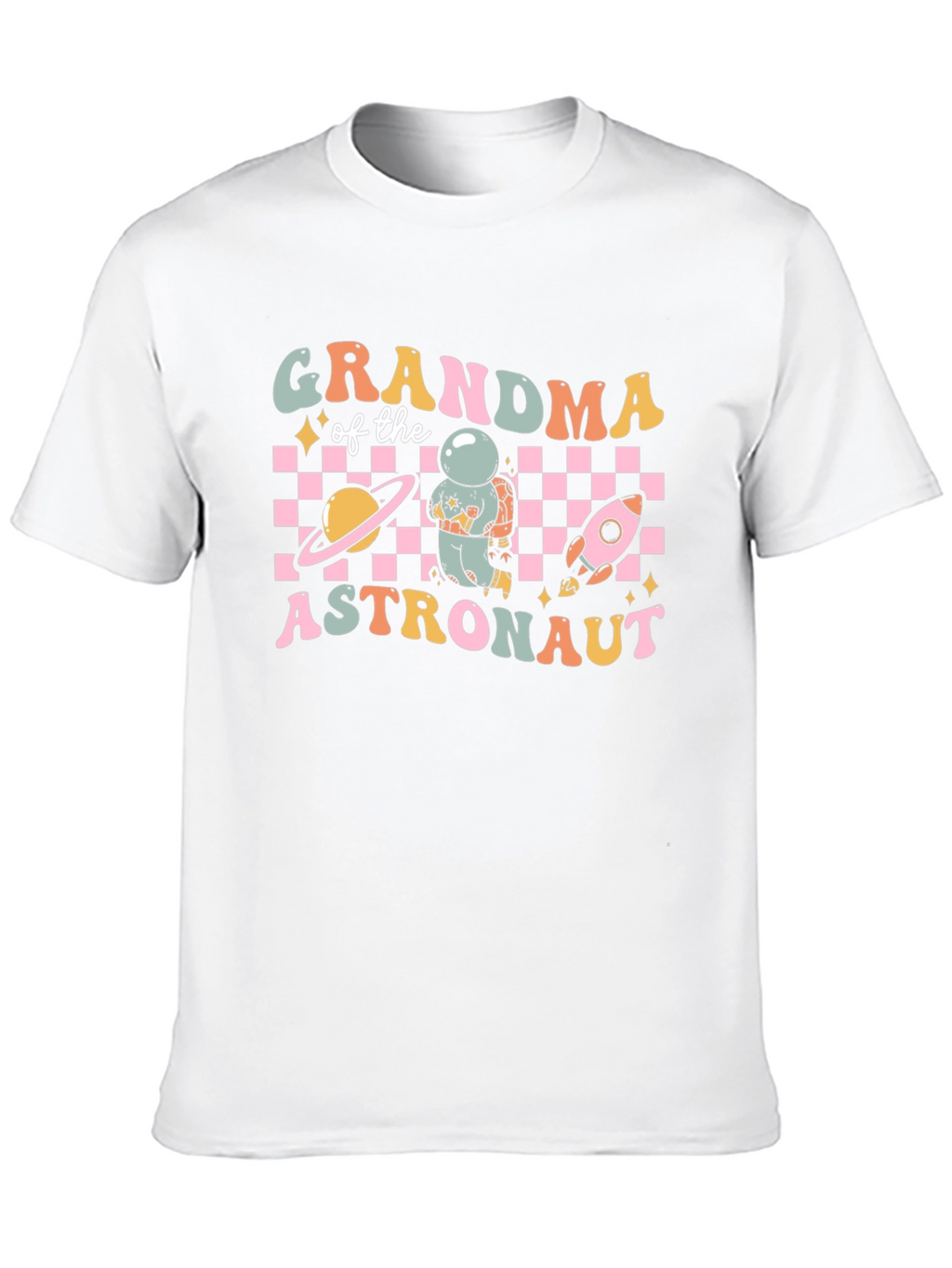 Grandma of Astronaut Black T-Shirt