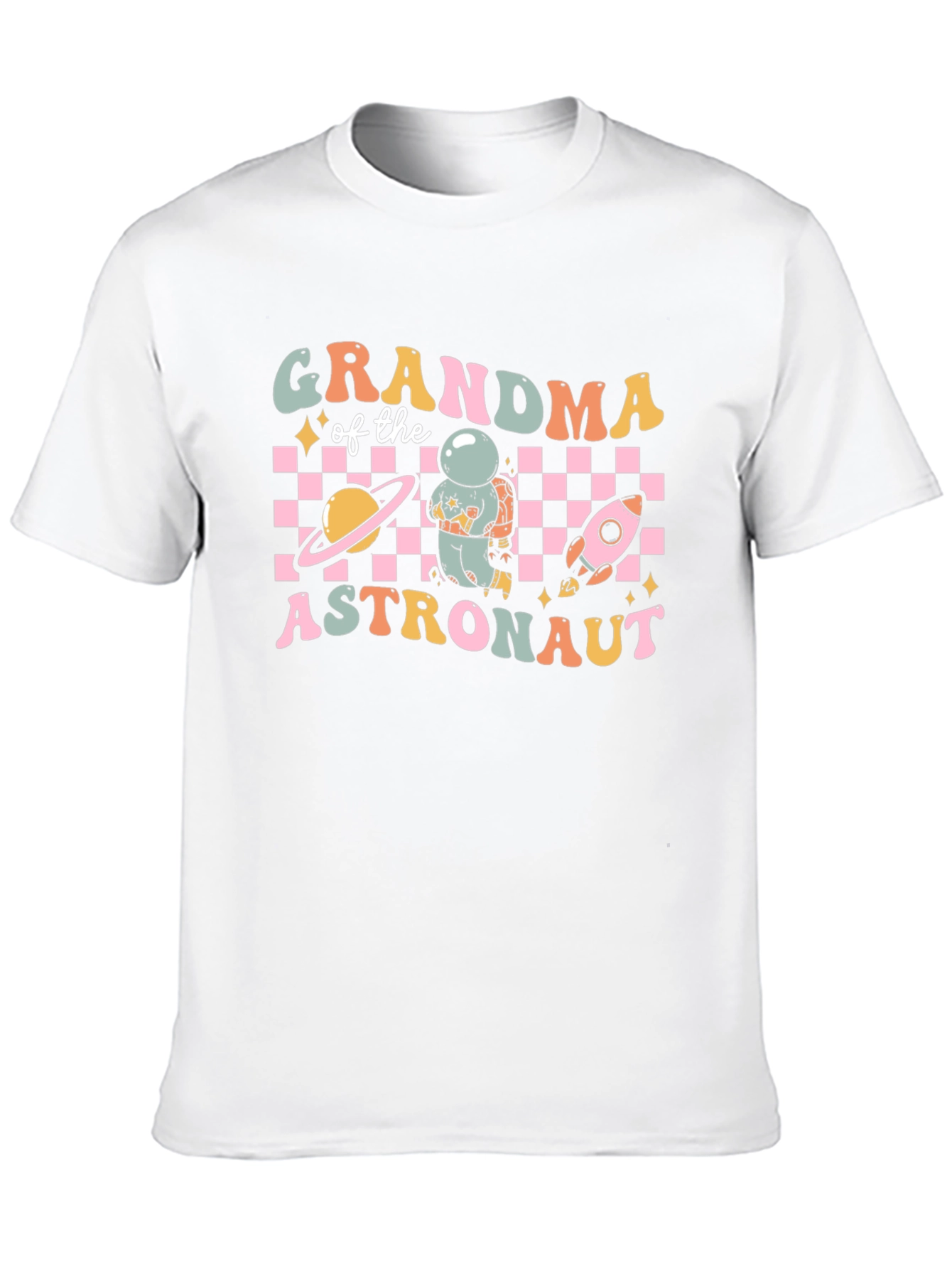 Grandma of Astronaut Black T-Shirt