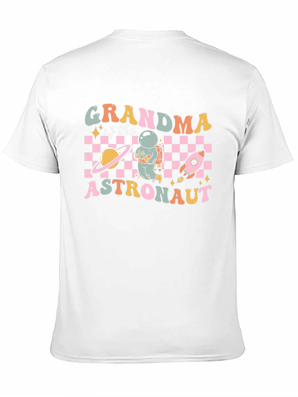 Grandma of Astronaut Black T-Shirt