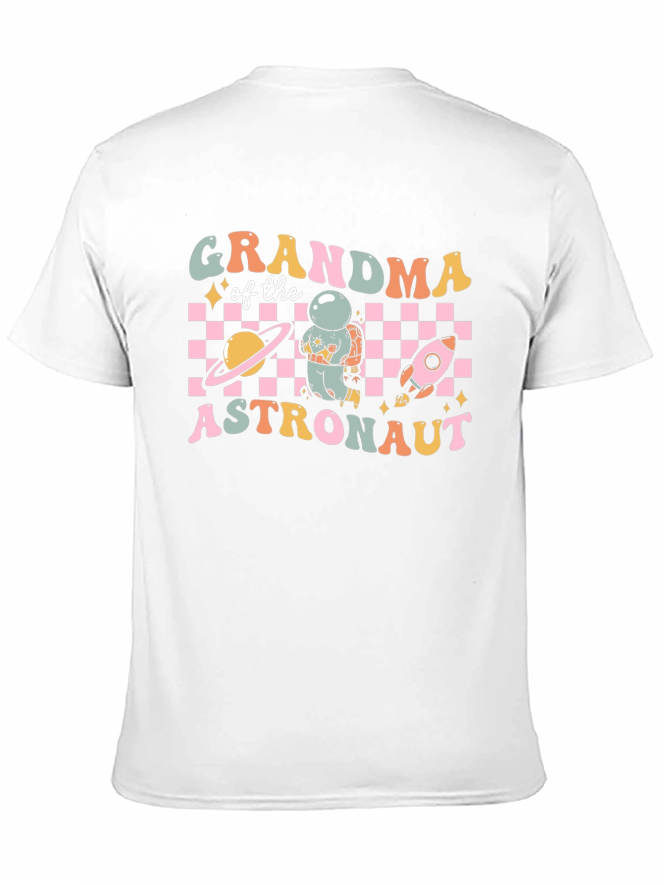 Grandma of Astronaut Black T-Shirt