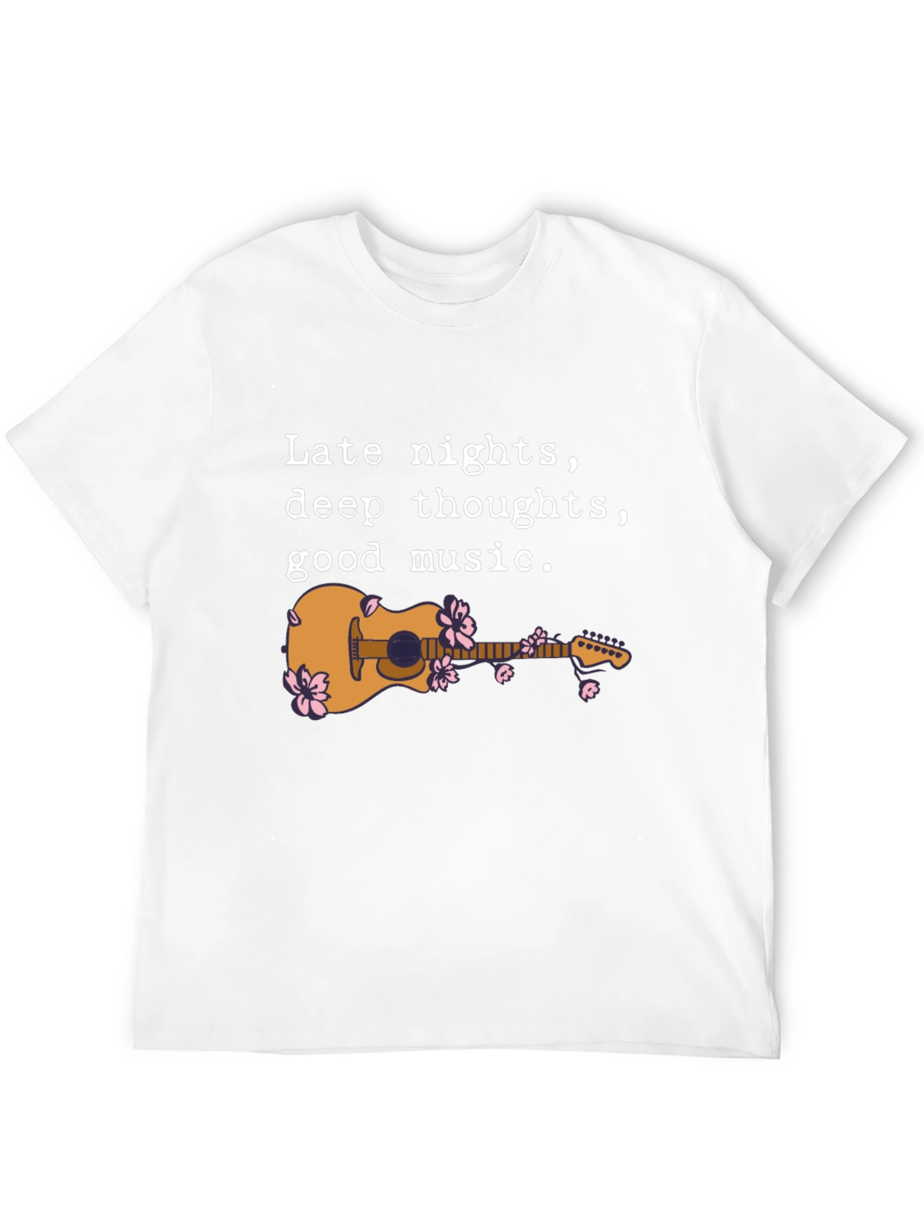 Late Night Guitar Graphic Tee - Black