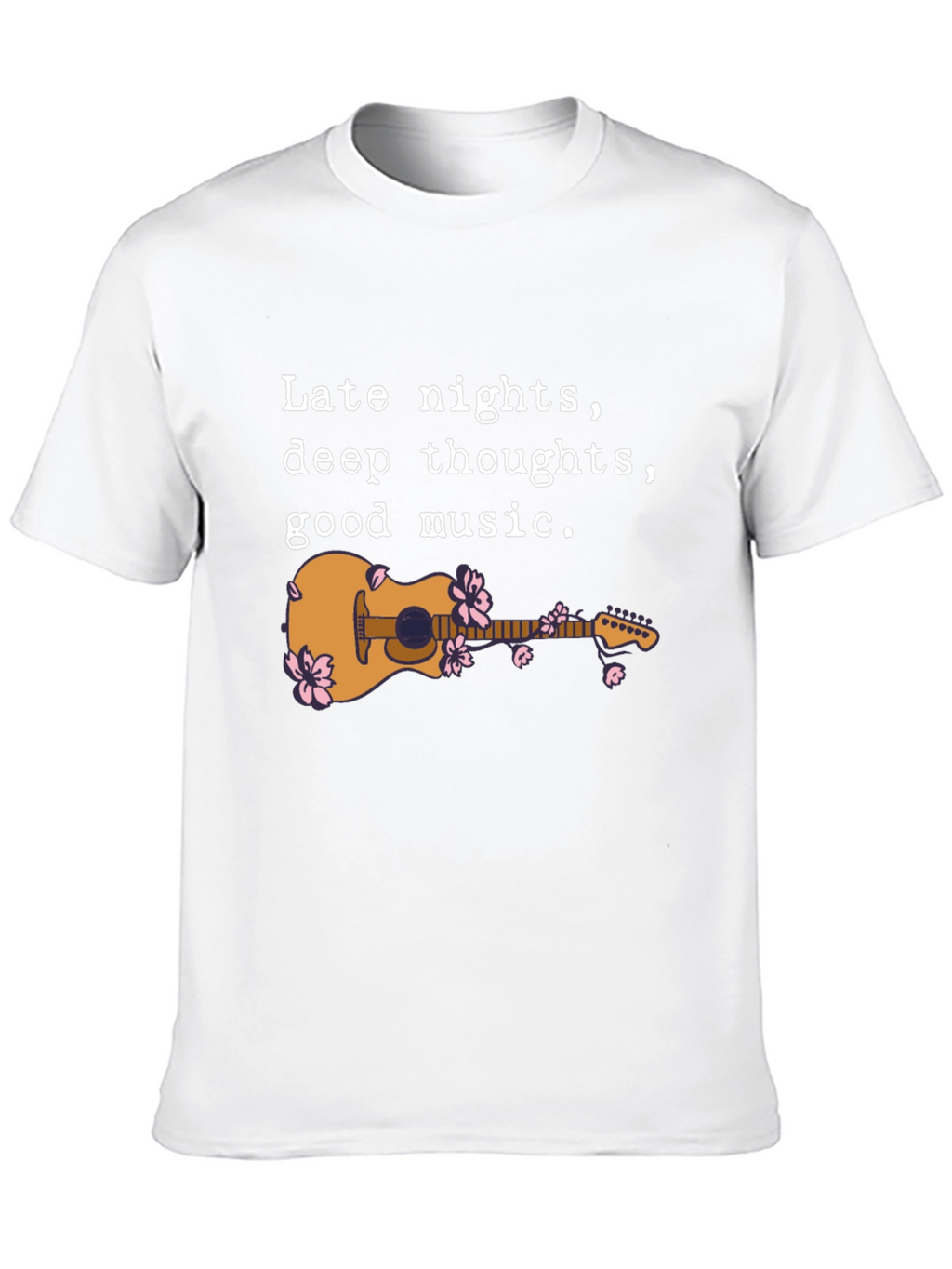 Late Night Guitar Graphic Tee - Black