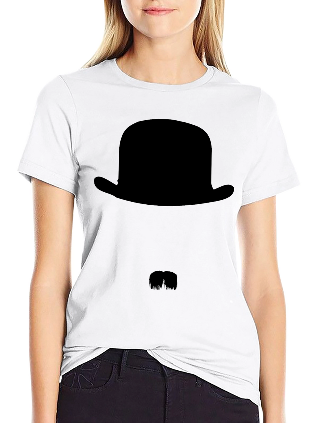 Mens Black Bowler Hat Graphic Tee