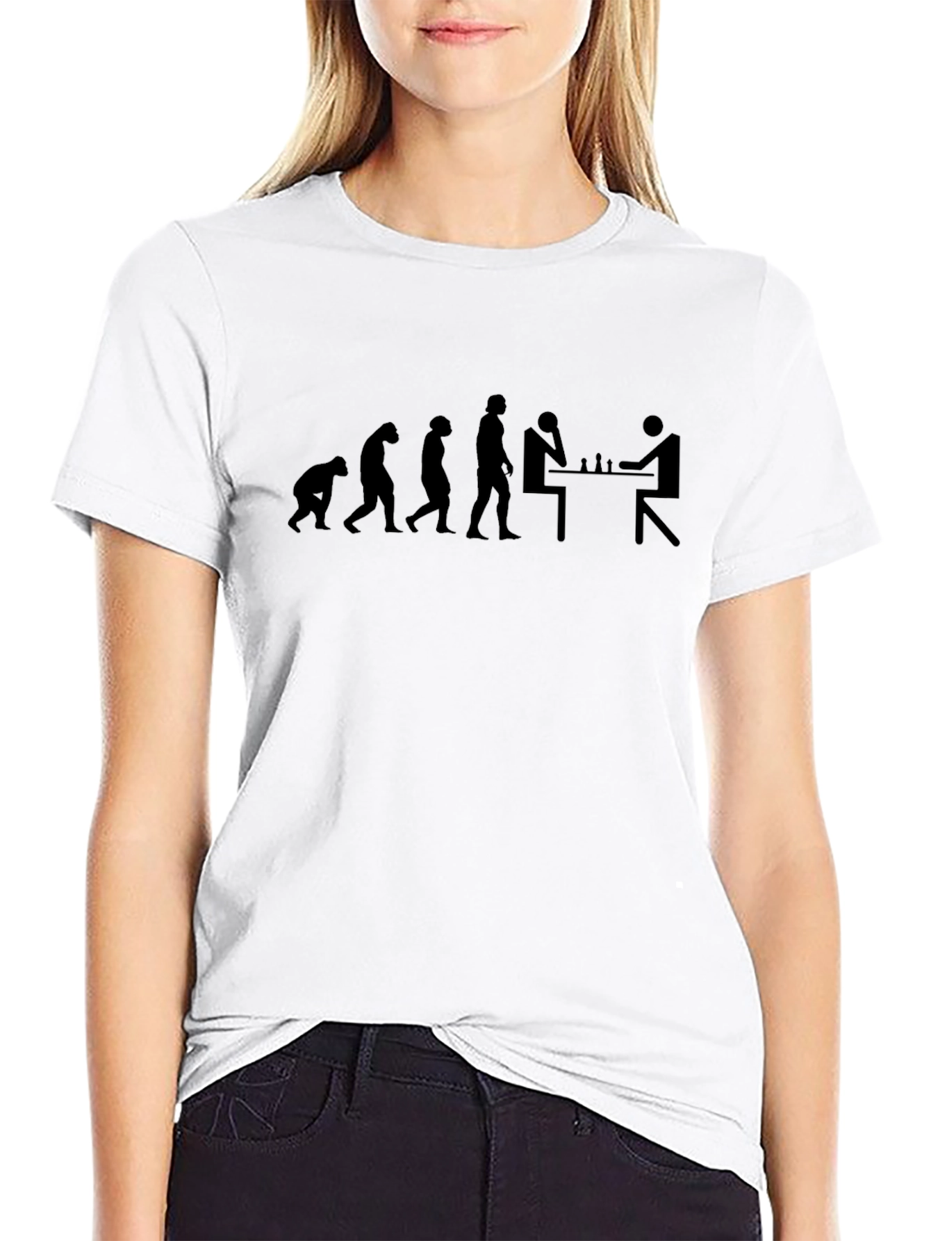 Evolution of Chess Black T-Shirt