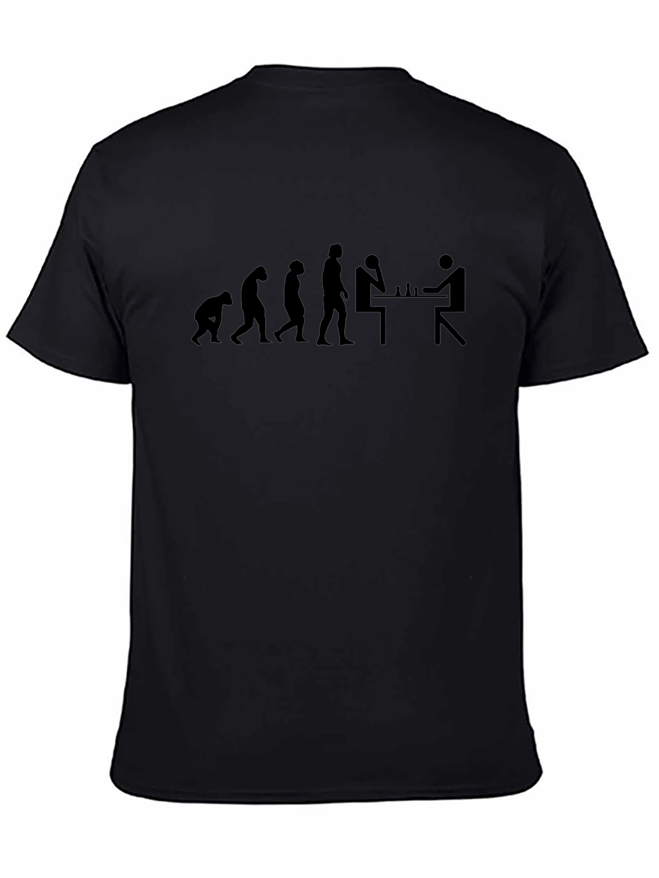 Evolution of Chess Black T-Shirt