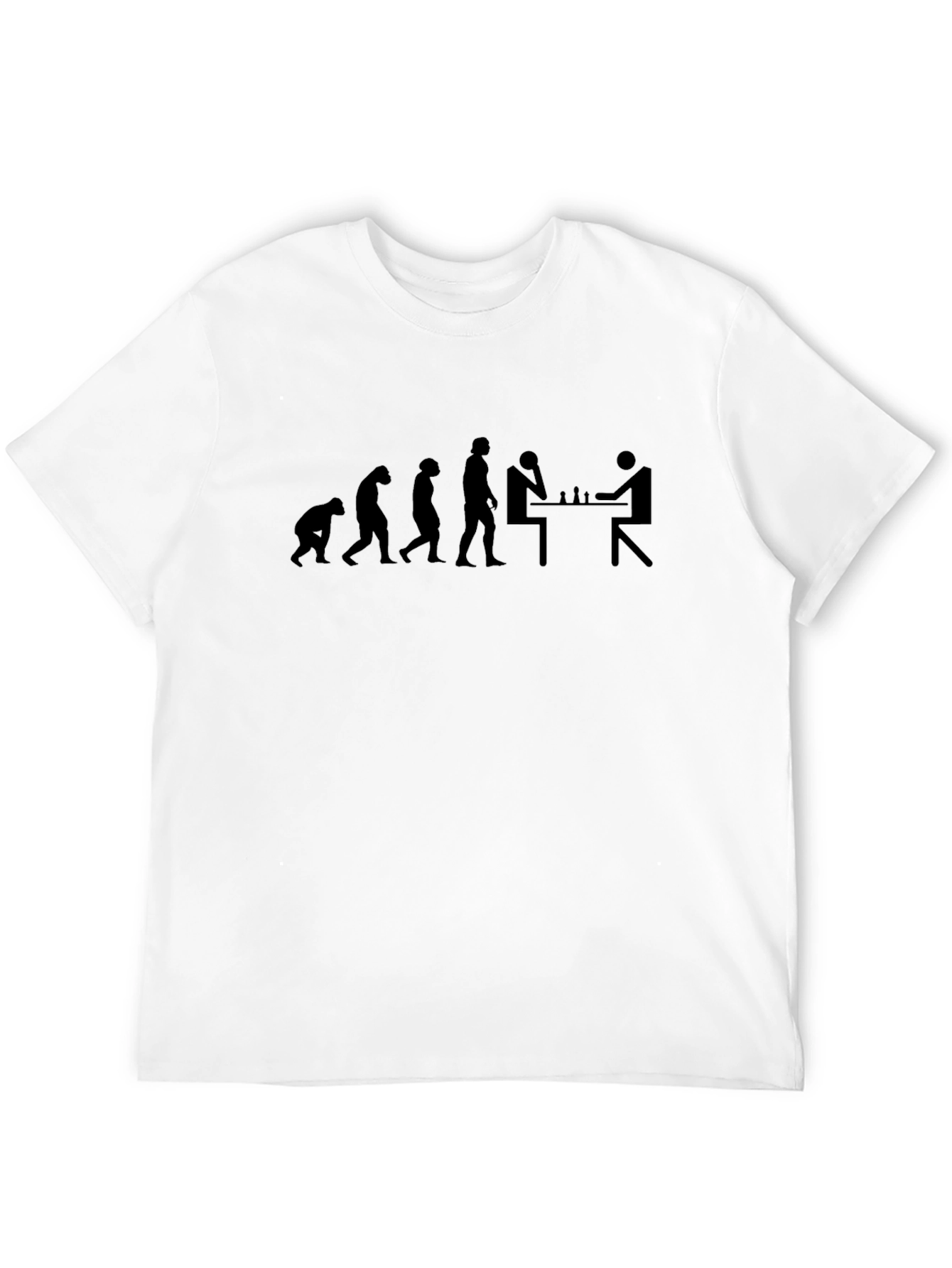 Evolution of Chess Black T-Shirt