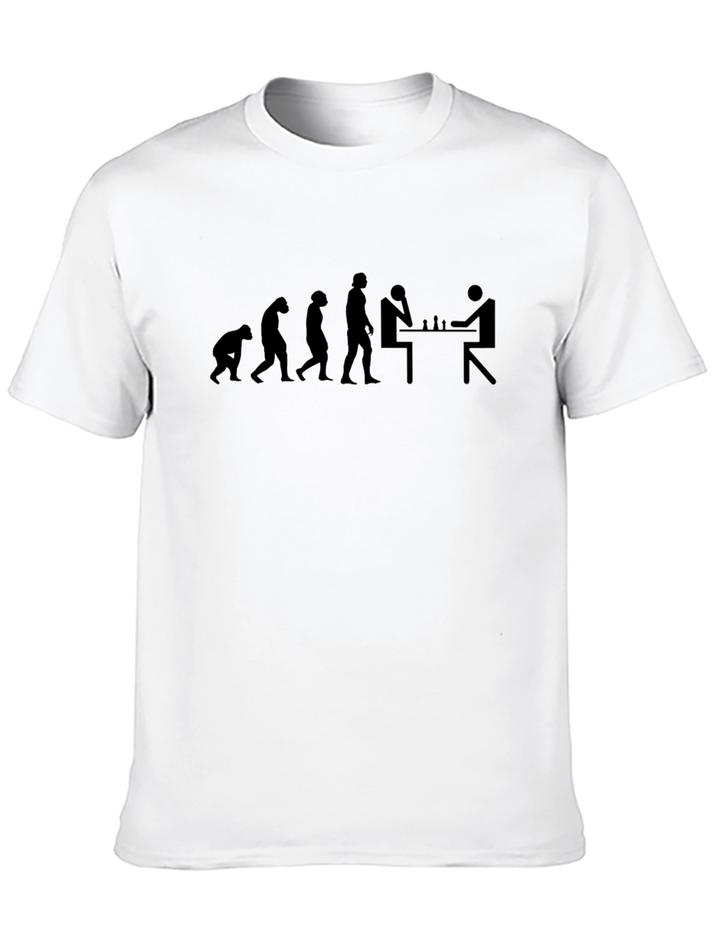 Evolution of Chess Black T-Shirt