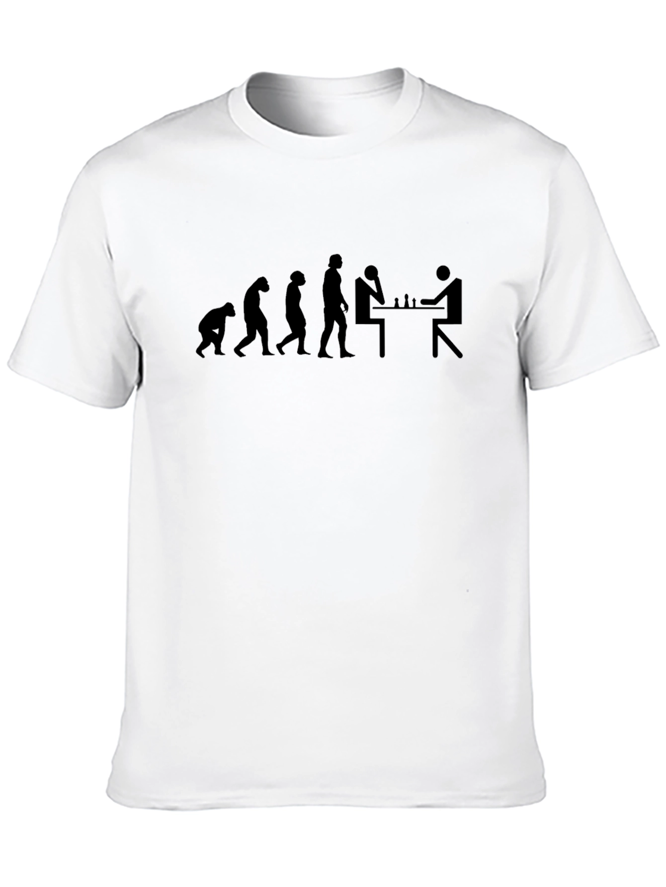 Evolution of Chess Black T-Shirt