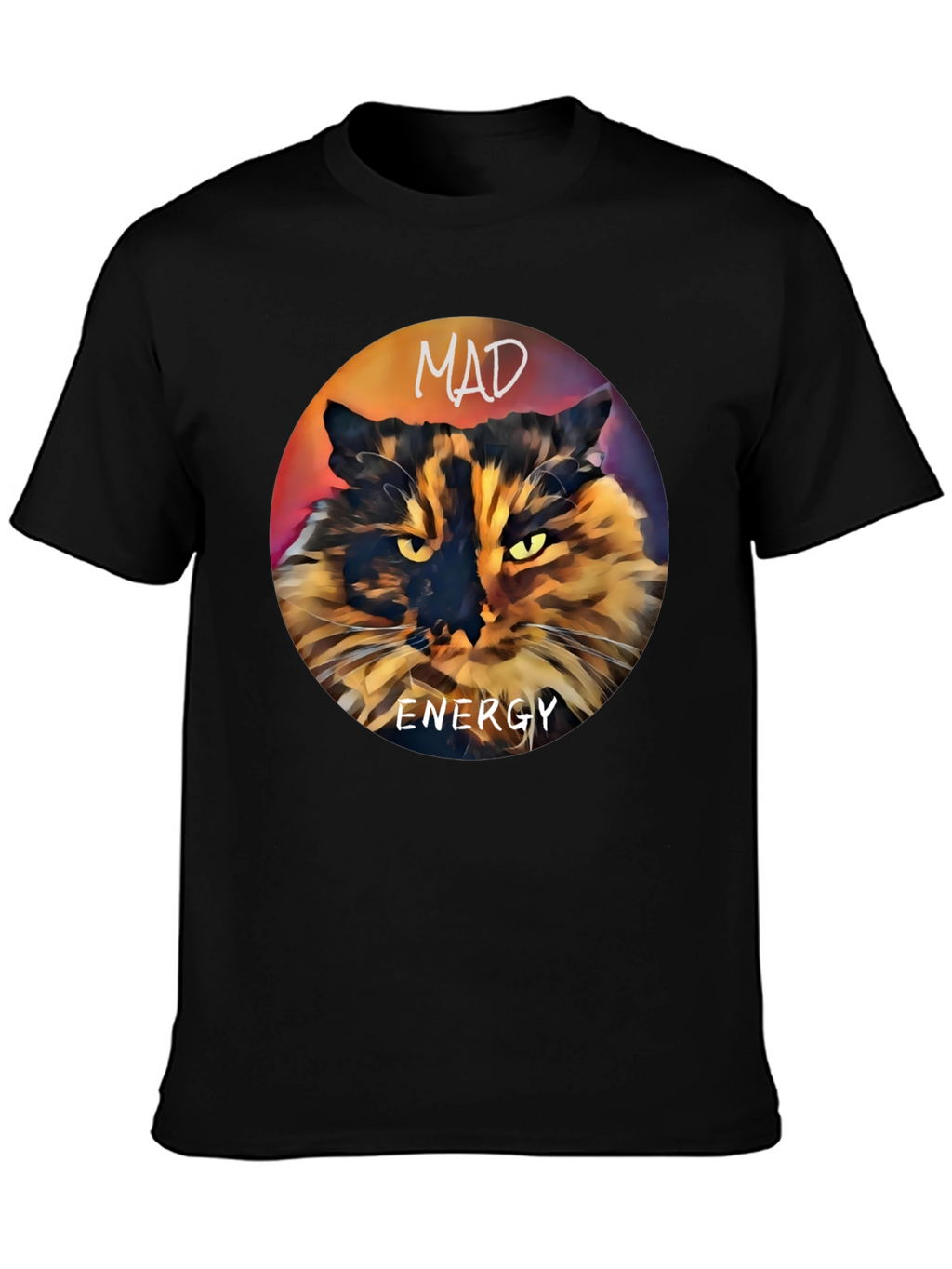 Mad Energy Cat Graphic T-Shirt