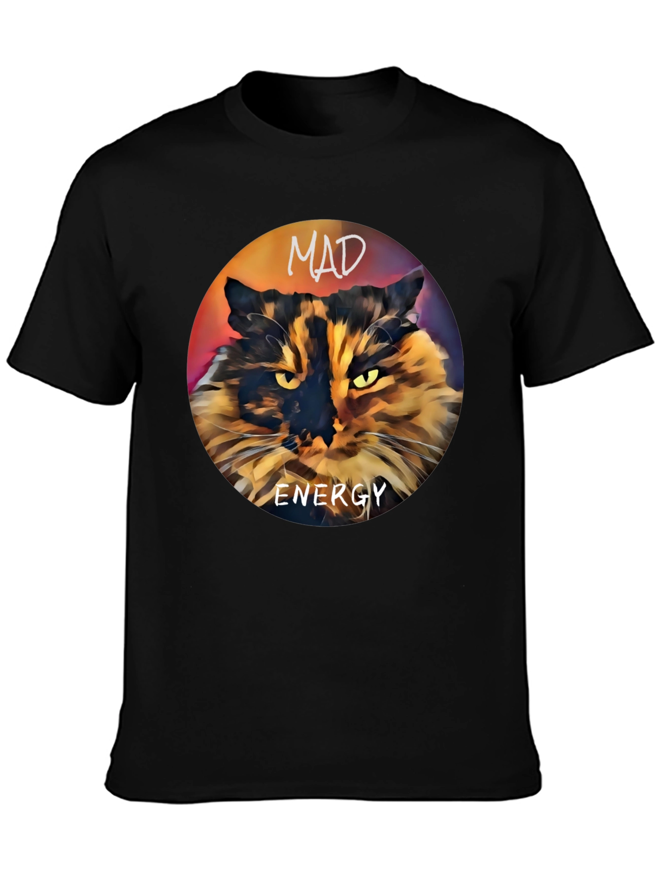 Mad Energy Cat Graphic T-Shirt