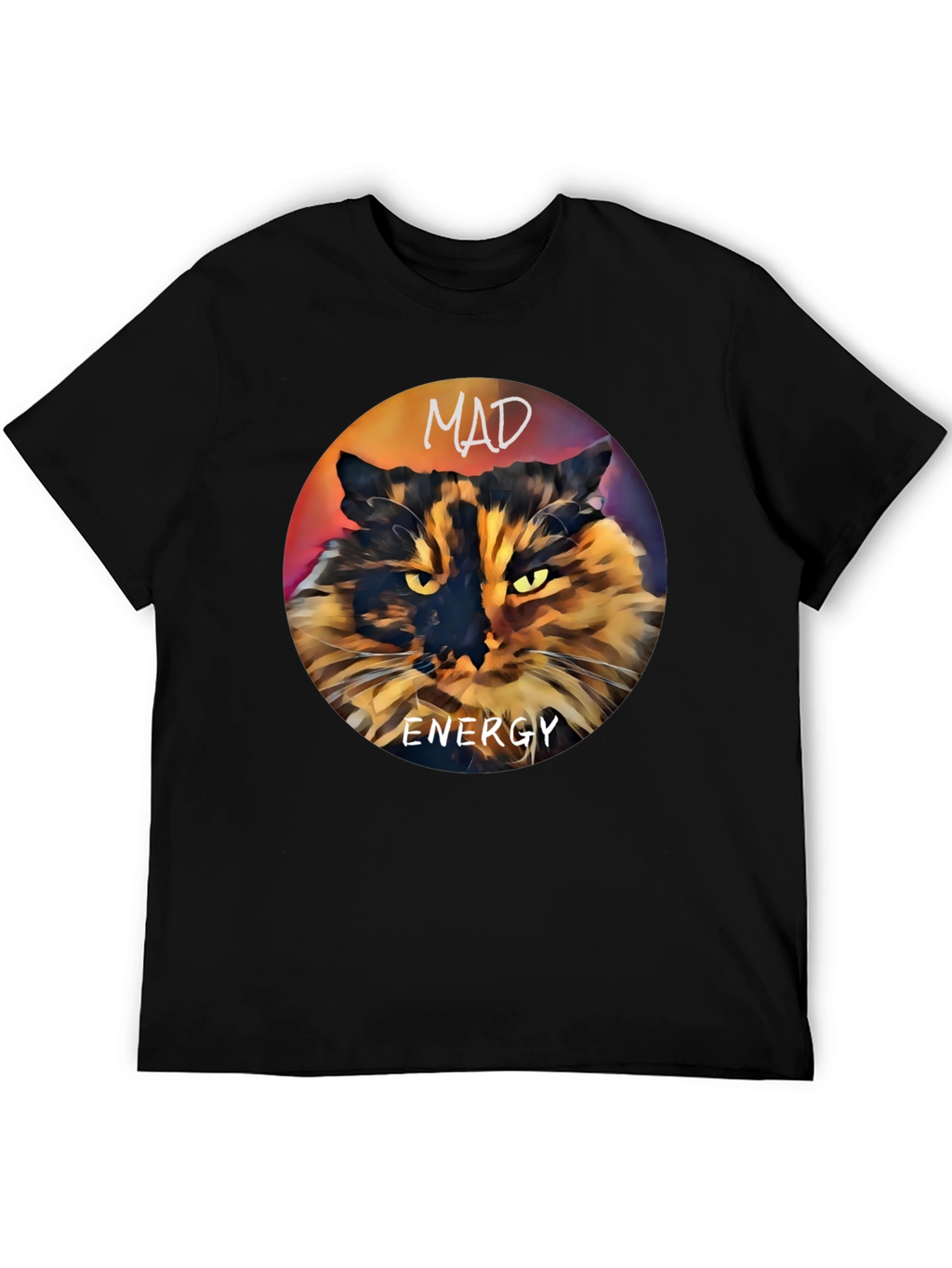 Mad Energy Cat Graphic T-Shirt