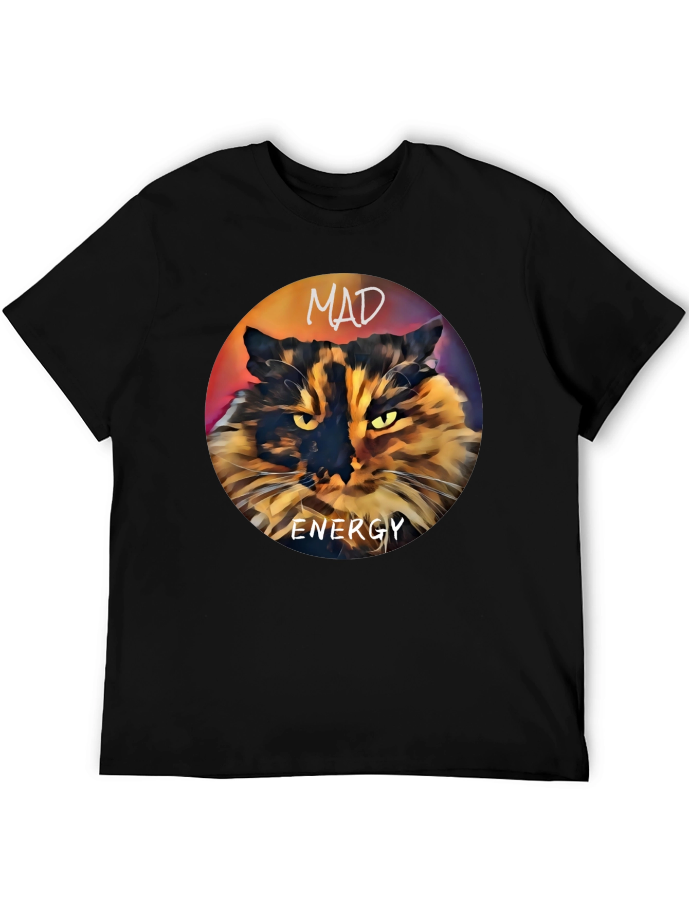 Mad Energy Cat Graphic T-Shirt