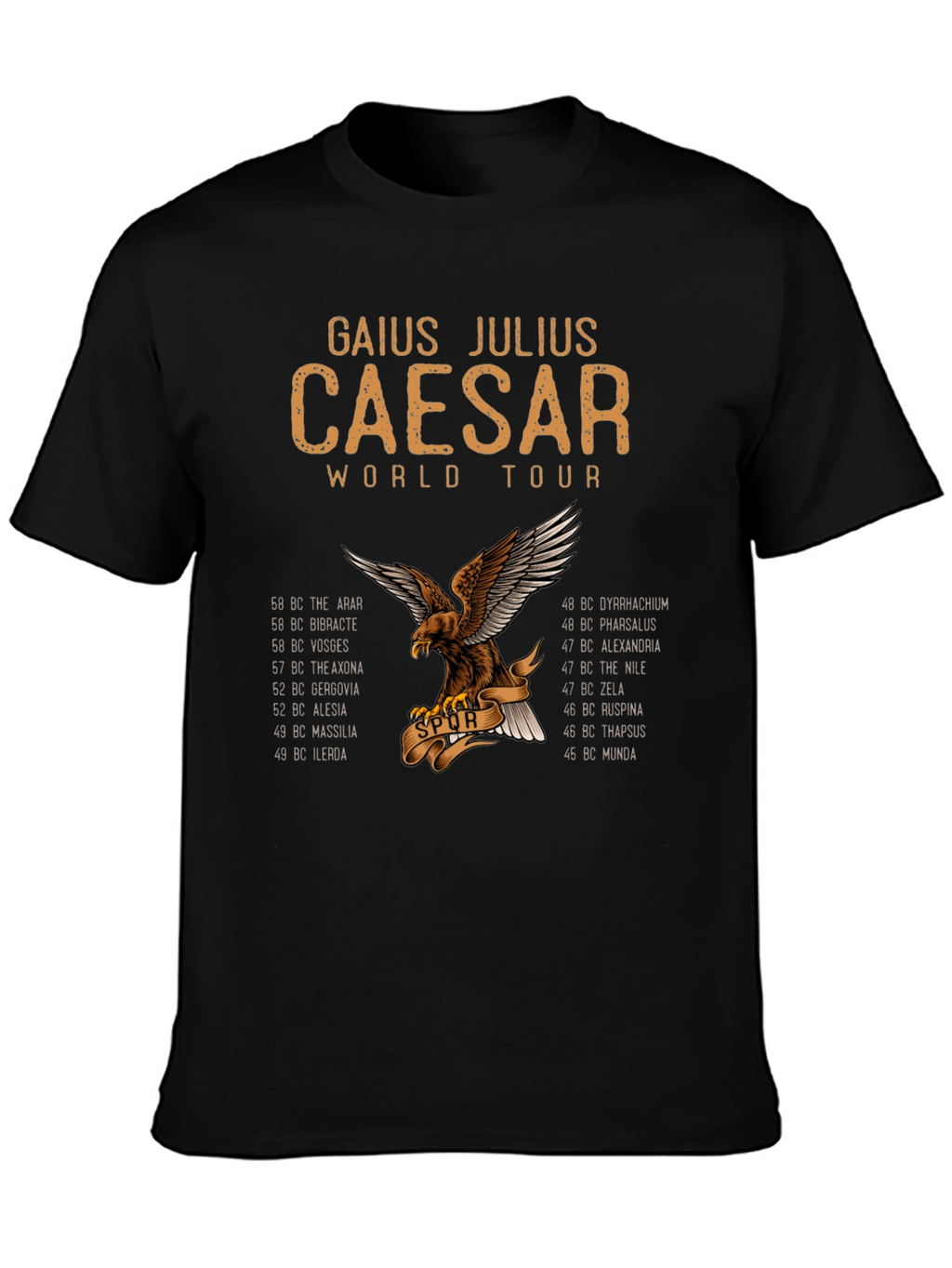 Gaius Julius Caesar World Tour Black T-Shirt