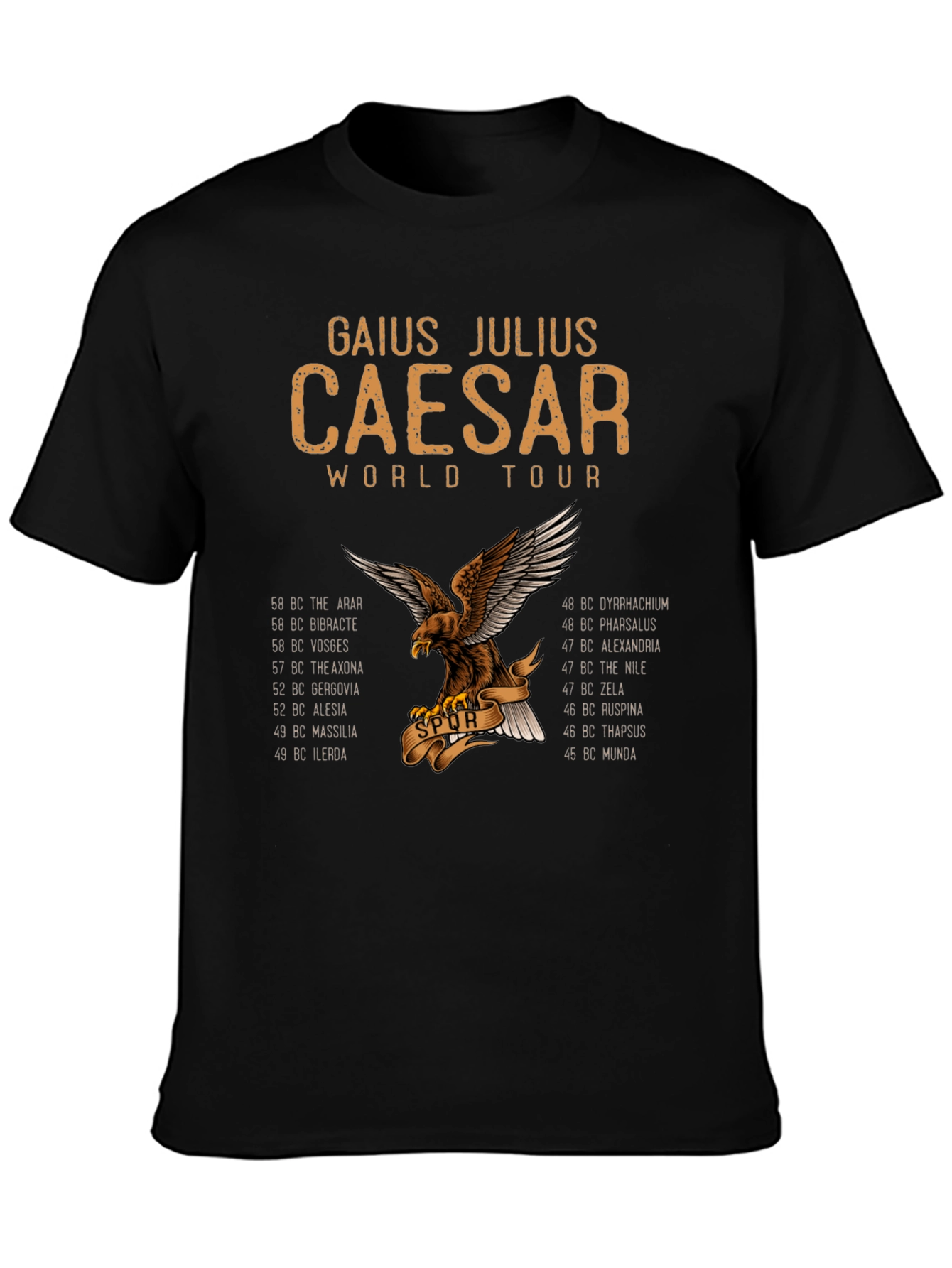 Gaius Julius Caesar World Tour Black T-Shirt