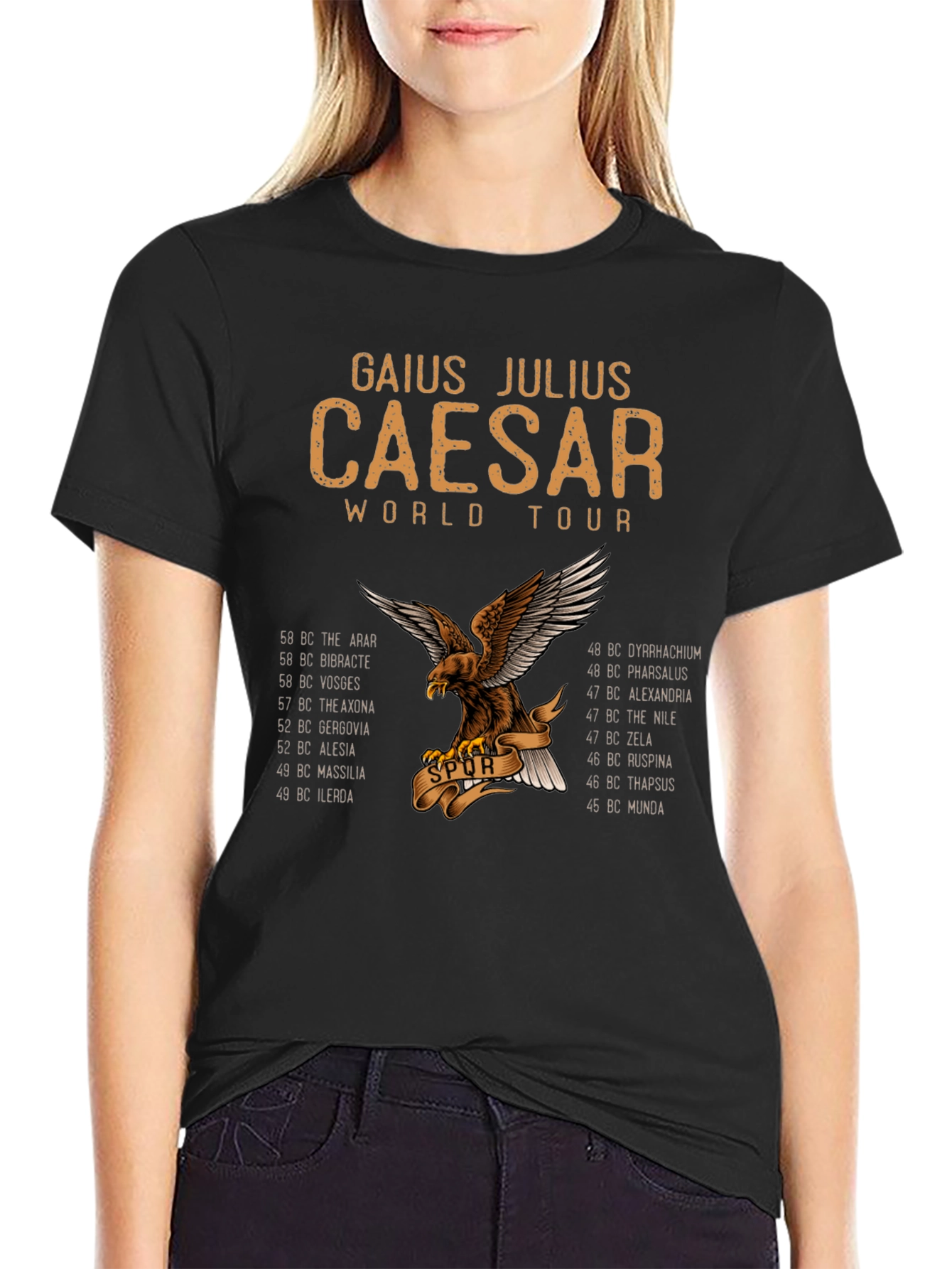 Gaius Julius Caesar World Tour Black T-Shirt
