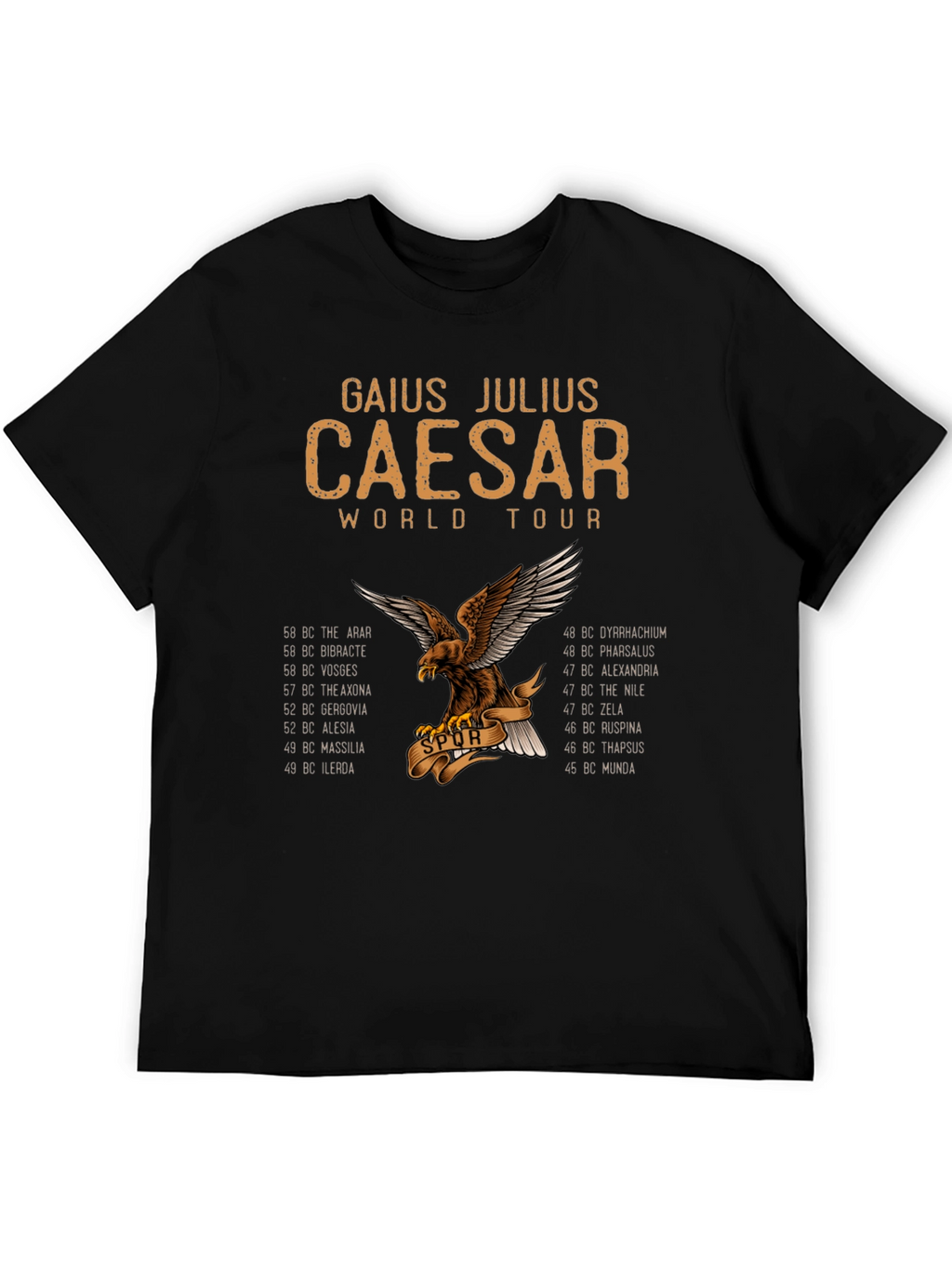 Gaius Julius Caesar World Tour Black T-Shirt