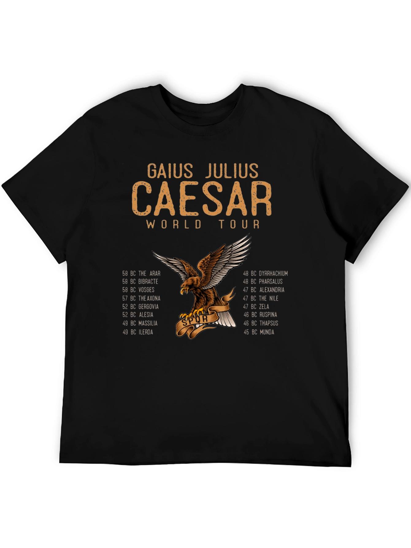 Gaius Julius Caesar World Tour Black T-Shirt