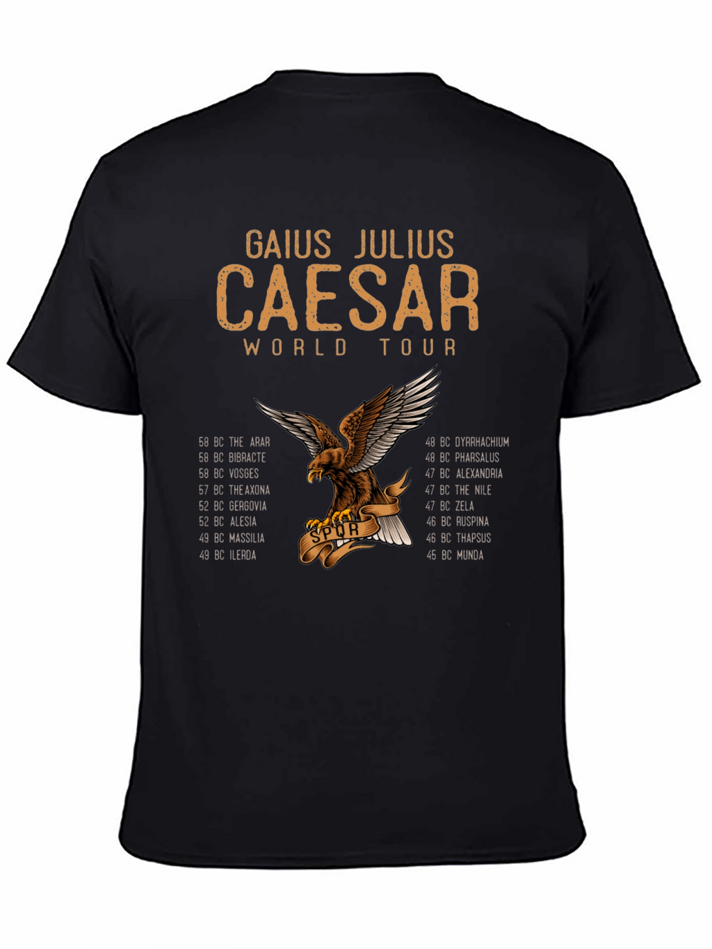 Gaius Julius Caesar World Tour Black T-Shirt