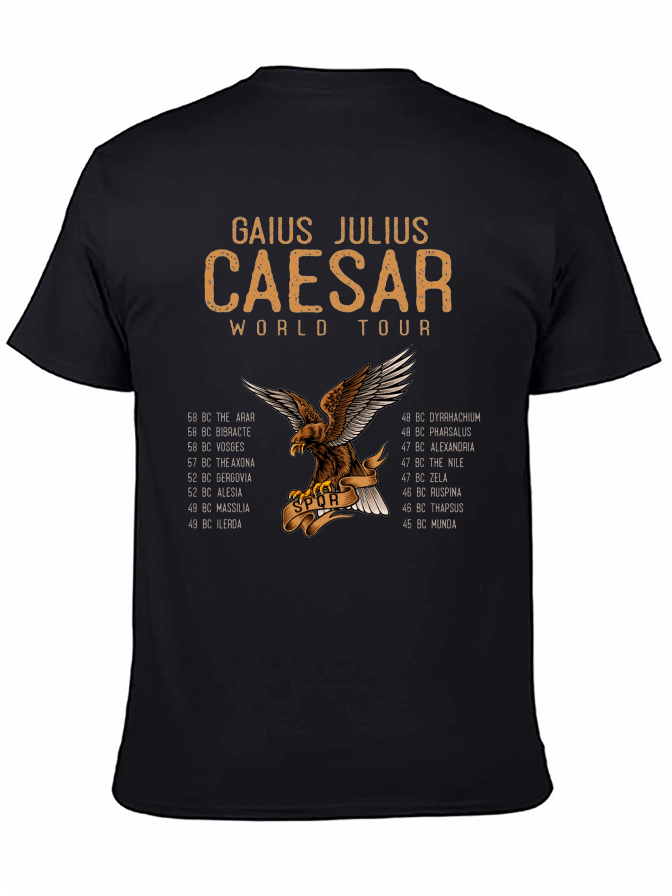 Gaius Julius Caesar World Tour Black T-Shirt