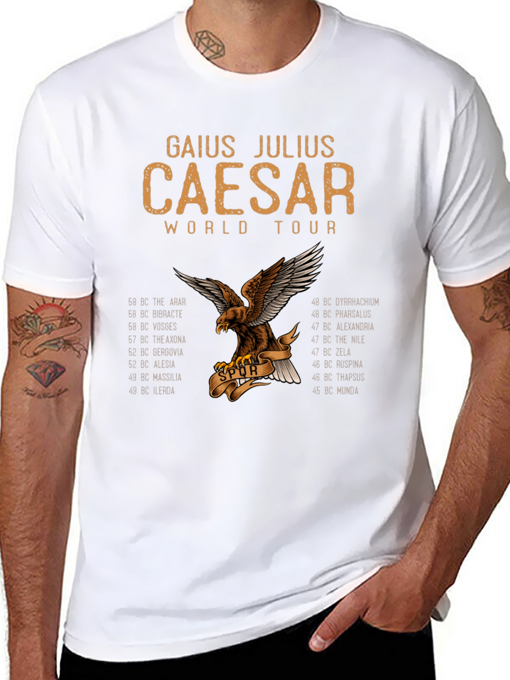 Gaius Julius Caesar World Tour Black T-Shirt
