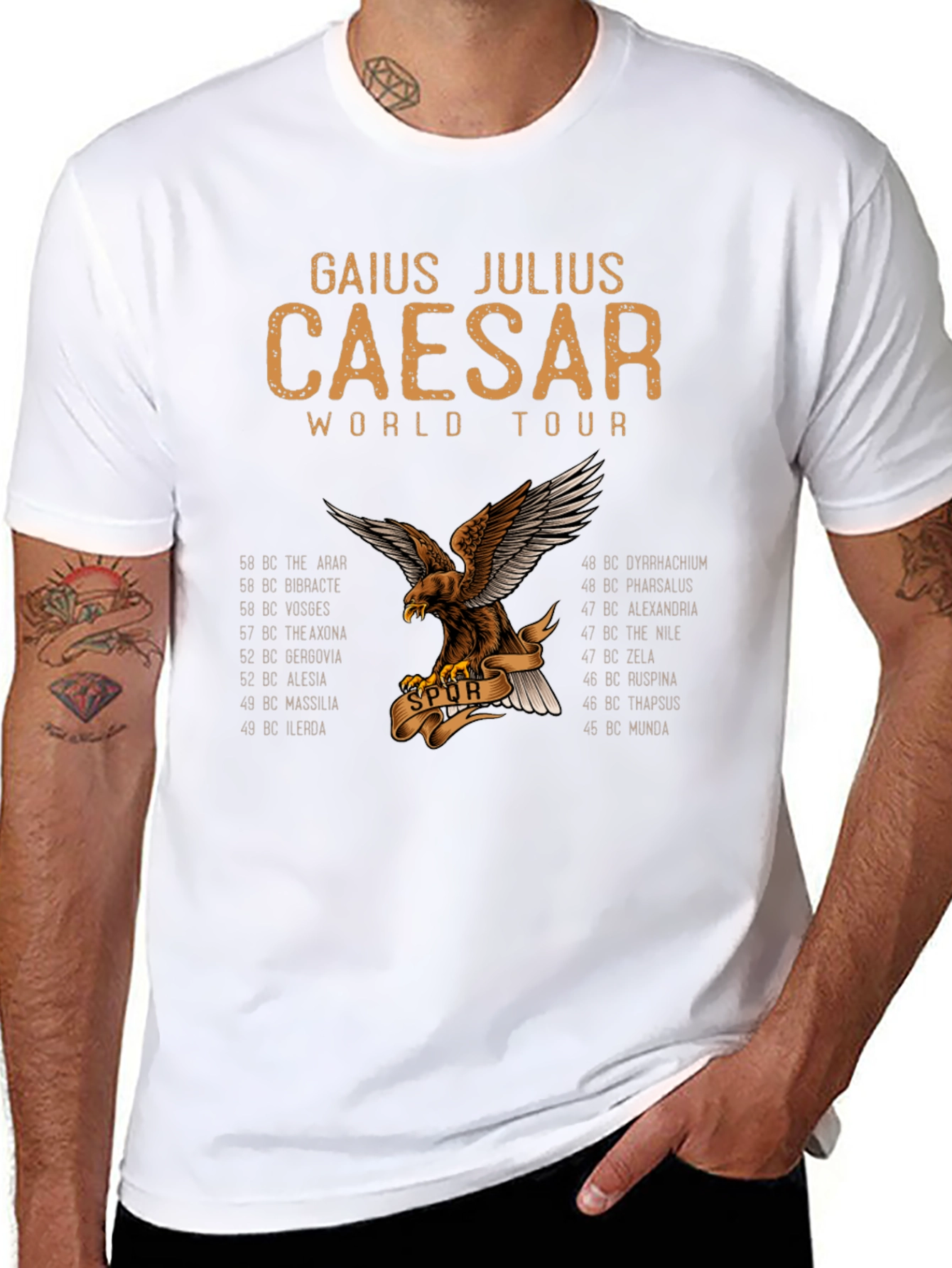 Gaius Julius Caesar World Tour Black T-Shirt