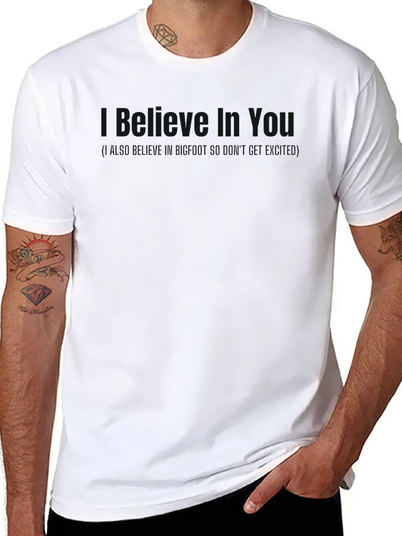 Mens Solid Black Crew Neck T-Shirt