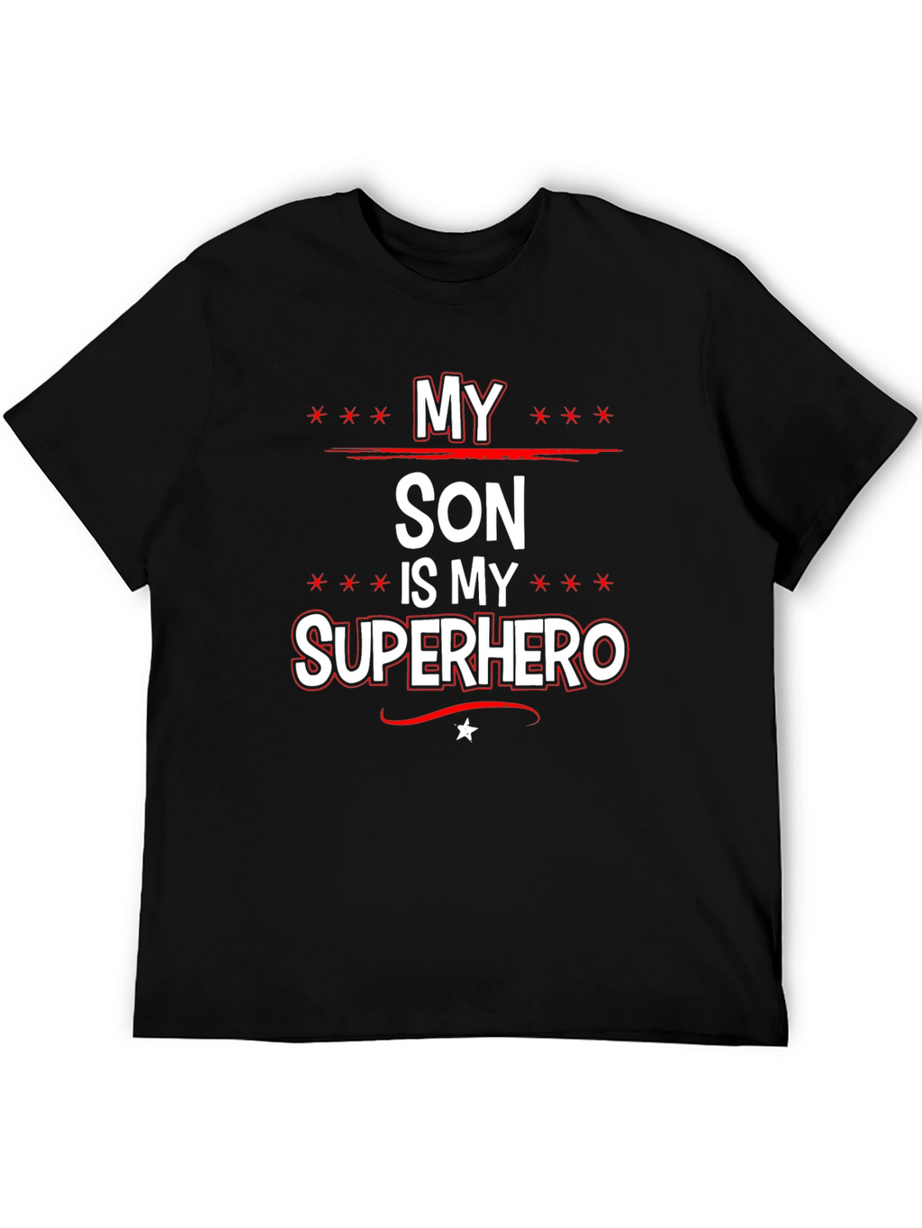 My Son is My Superhero Graphic Tee - Black