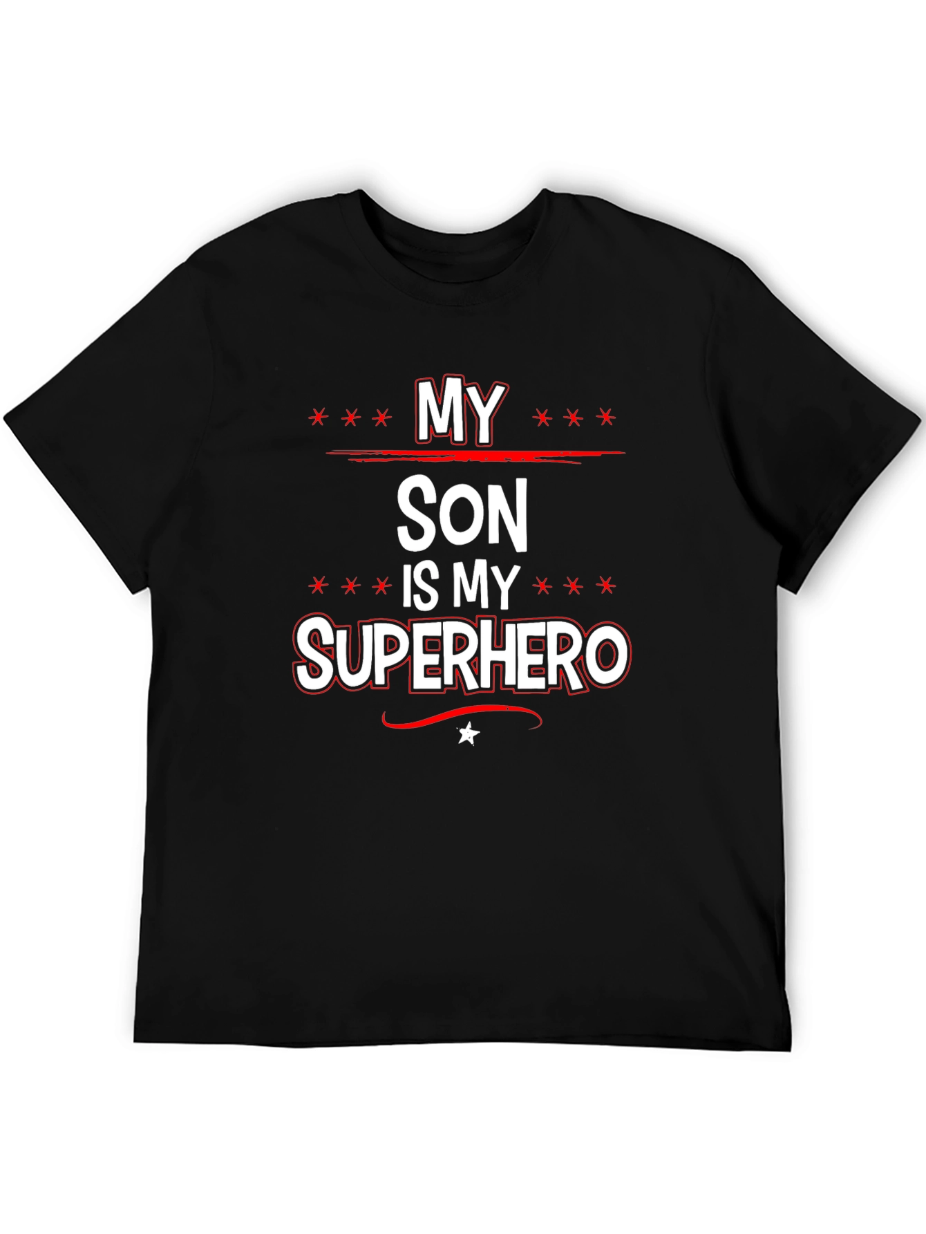 My Son is My Superhero Graphic Tee - Black