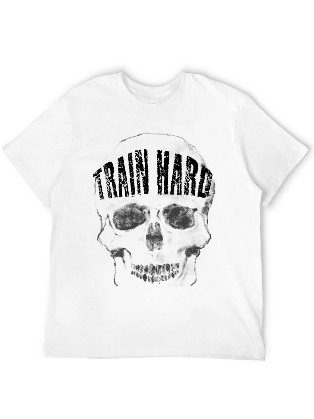 Train Hard Skull Graphic T-Shirt