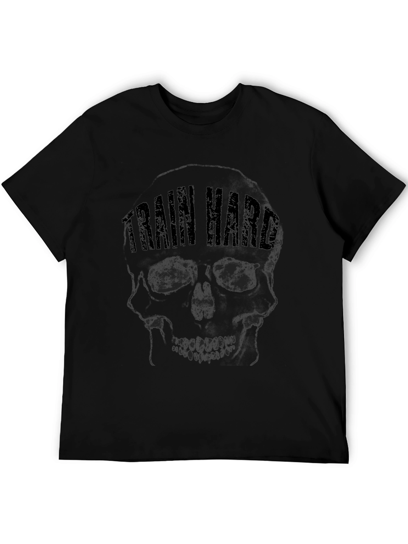 Train Hard Skull Graphic T-Shirt