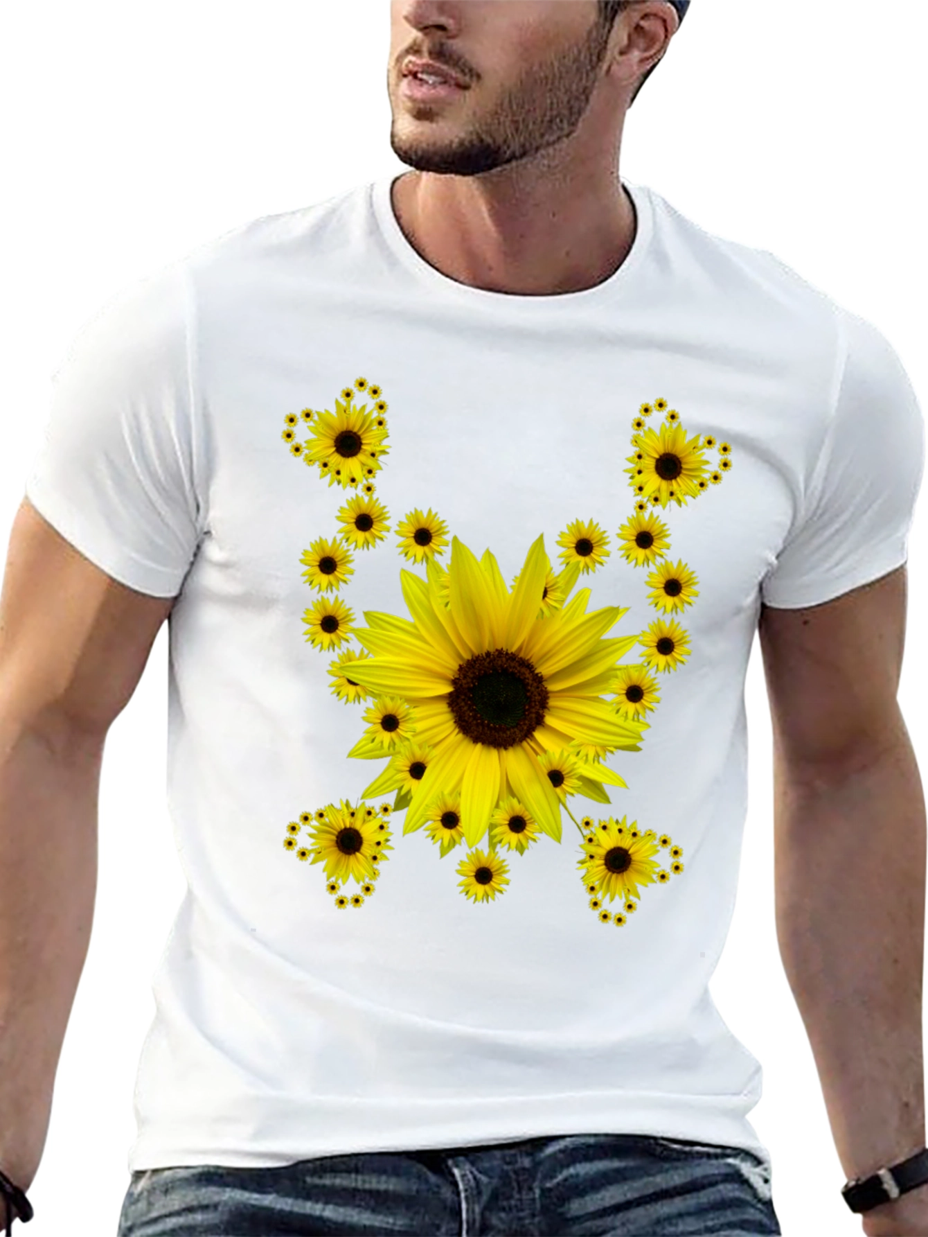 Sunflower Graphic Tee - Bold Floral Design