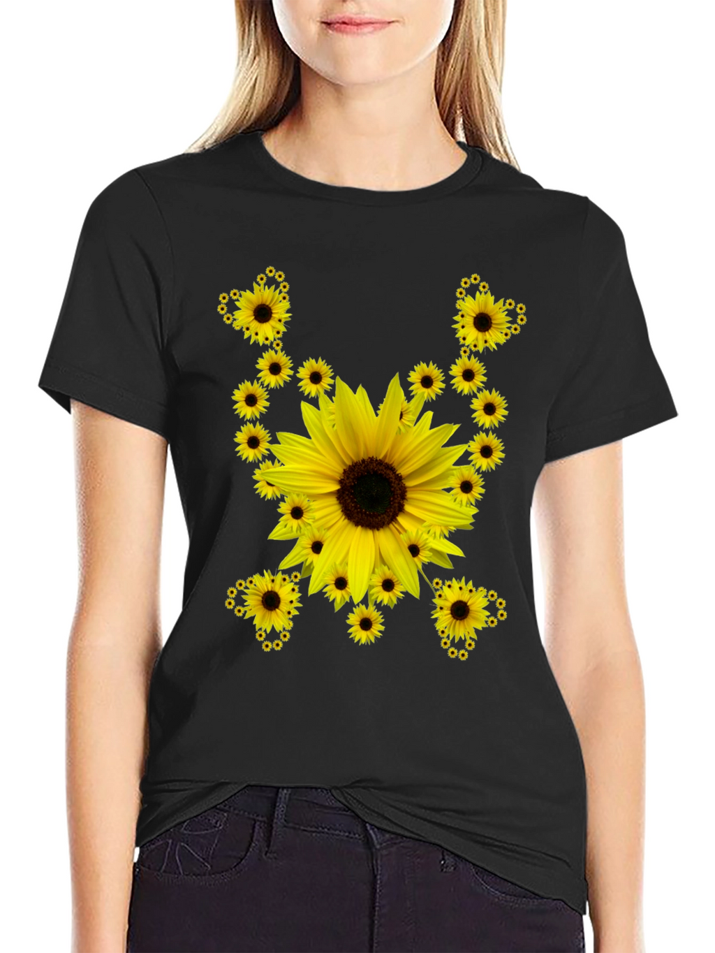 Sunflower Graphic Tee - Bold Floral Design