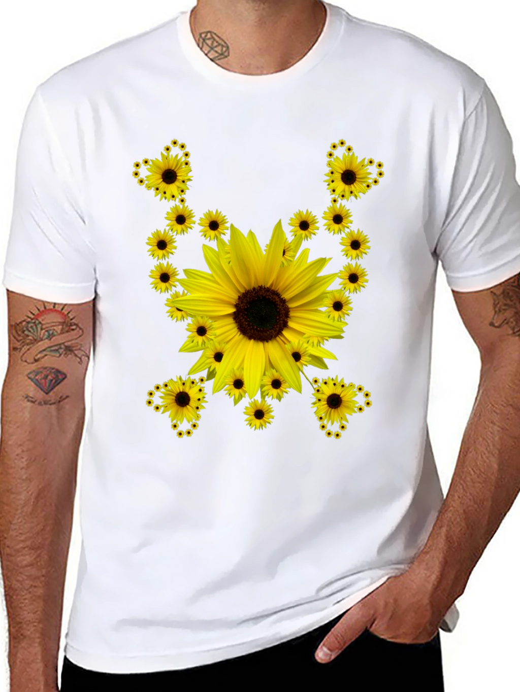 Sunflower Graphic Tee - Bold Floral Design