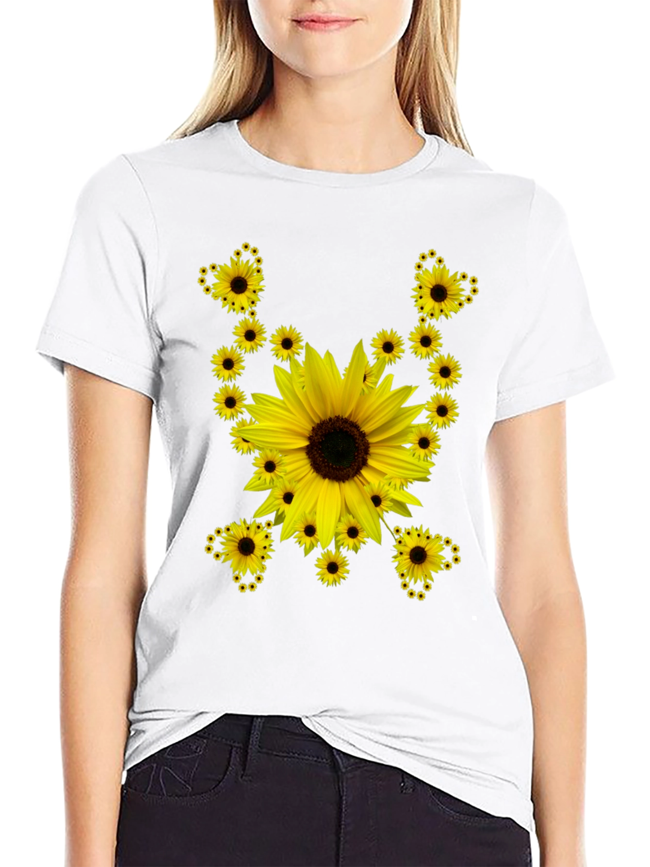 Sunflower Graphic Tee - Bold Floral Design