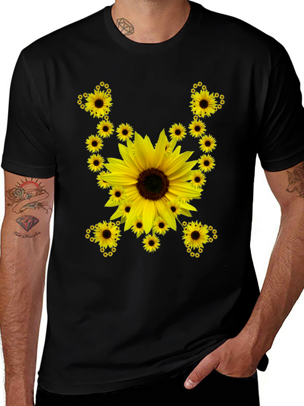 Sunflower Graphic Tee - Bold Floral Design