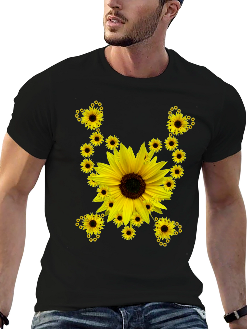 Sunflower Graphic Tee - Bold Floral Design