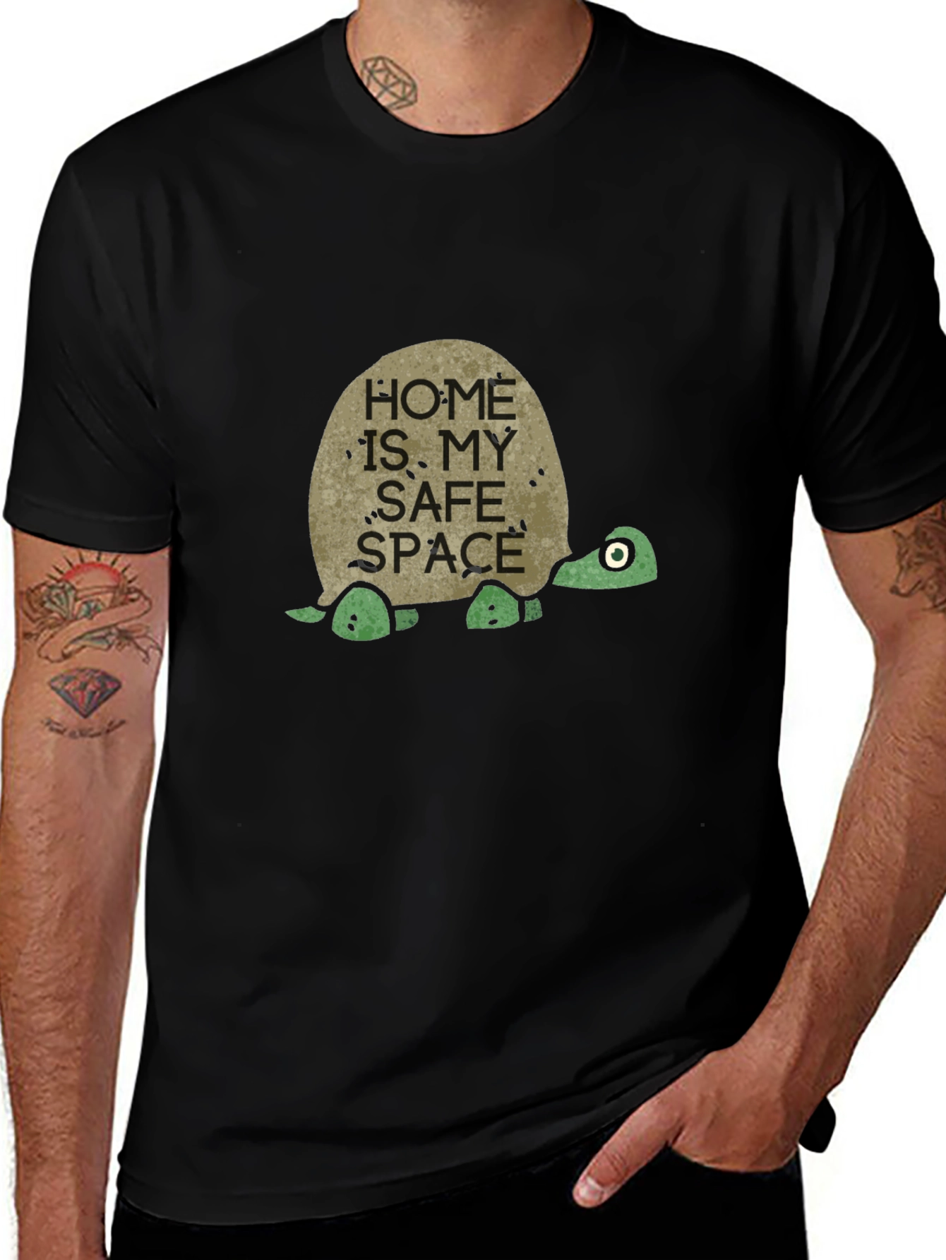 Home Is My Safe Space Turtle T-Shirt