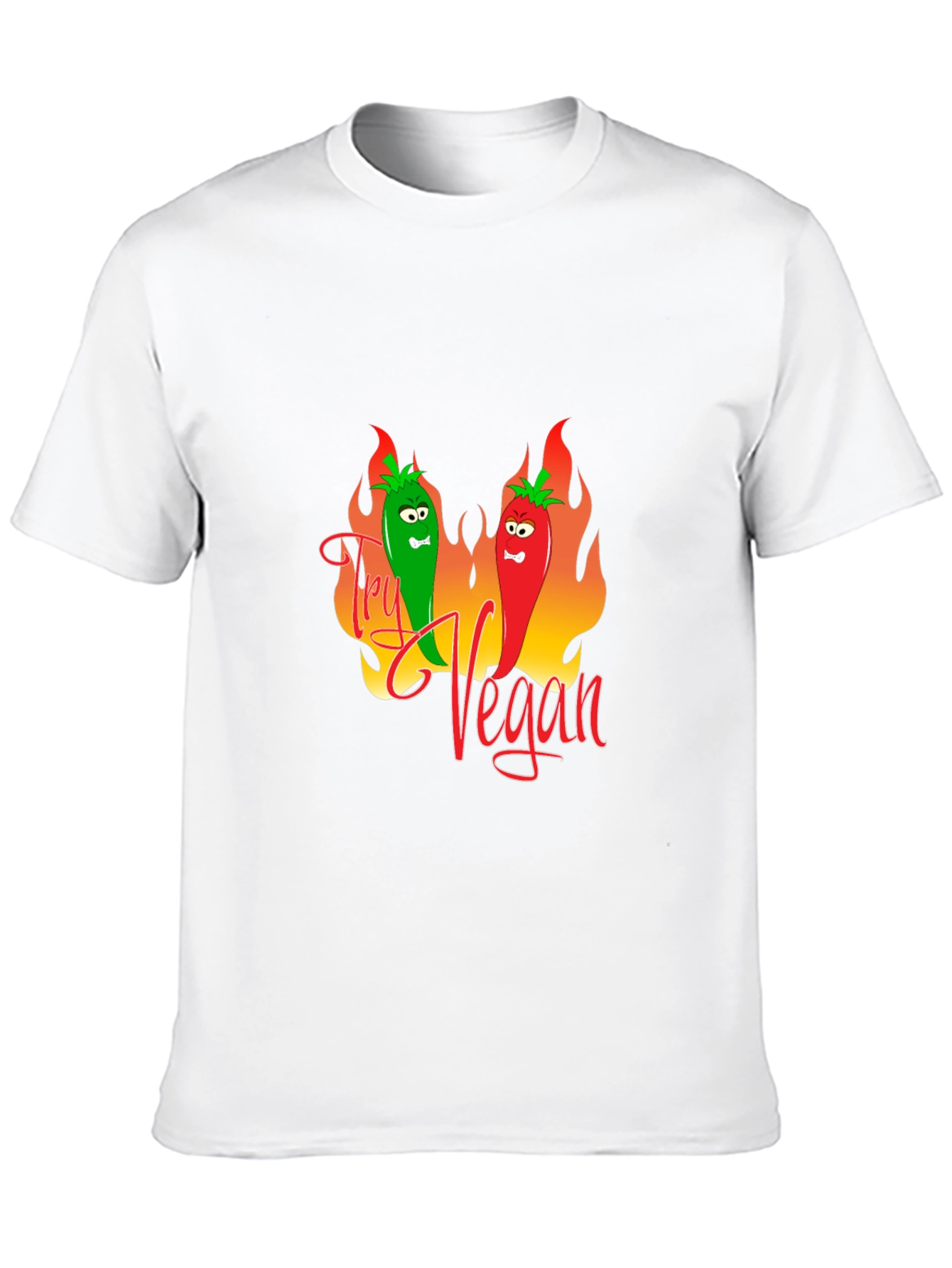Try Vegan Graphic Tee - Black T-Shirt