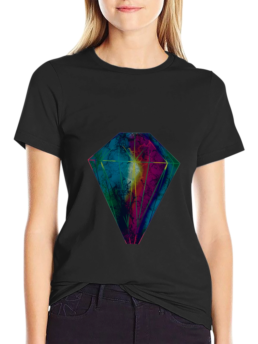 Diamond Graphic Black T-Shirt