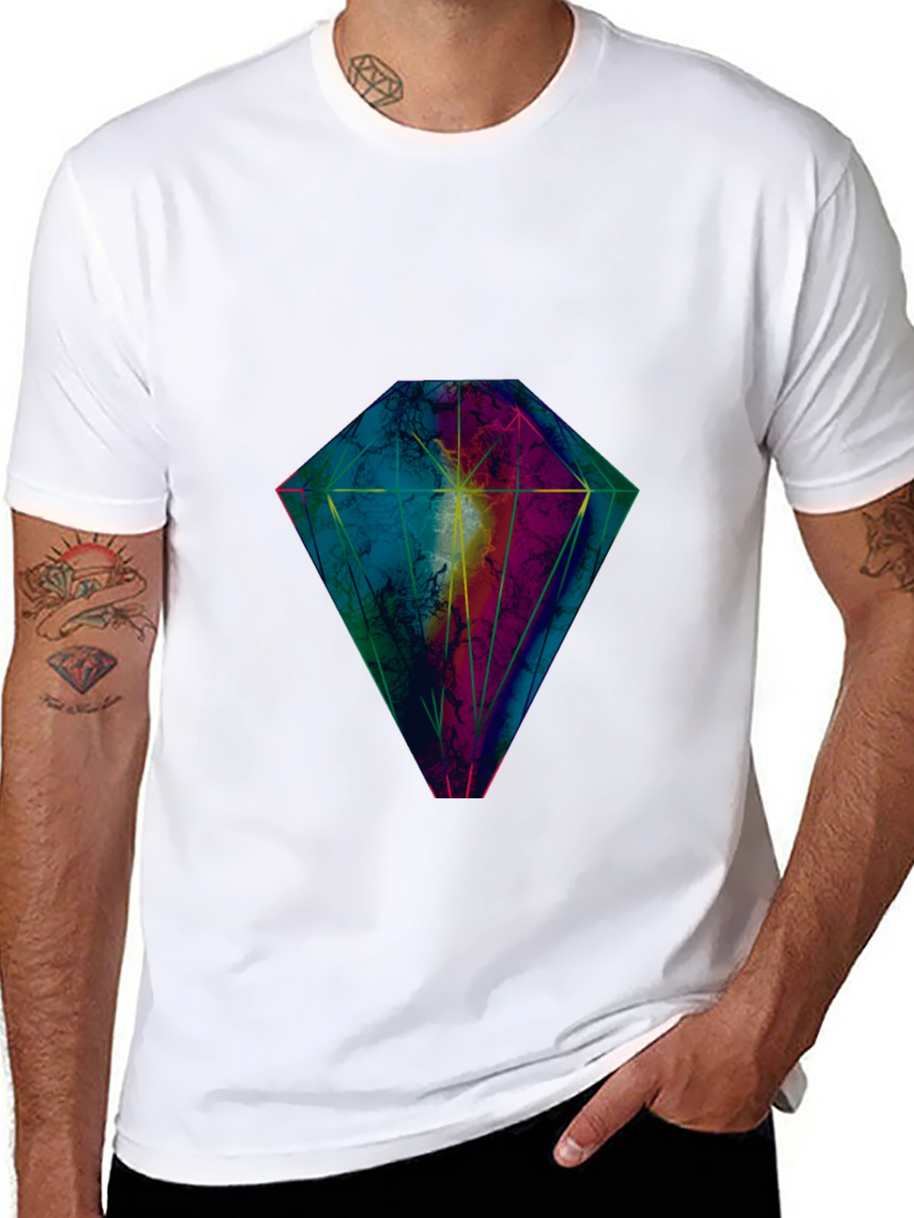 Diamond Graphic Black T-Shirt