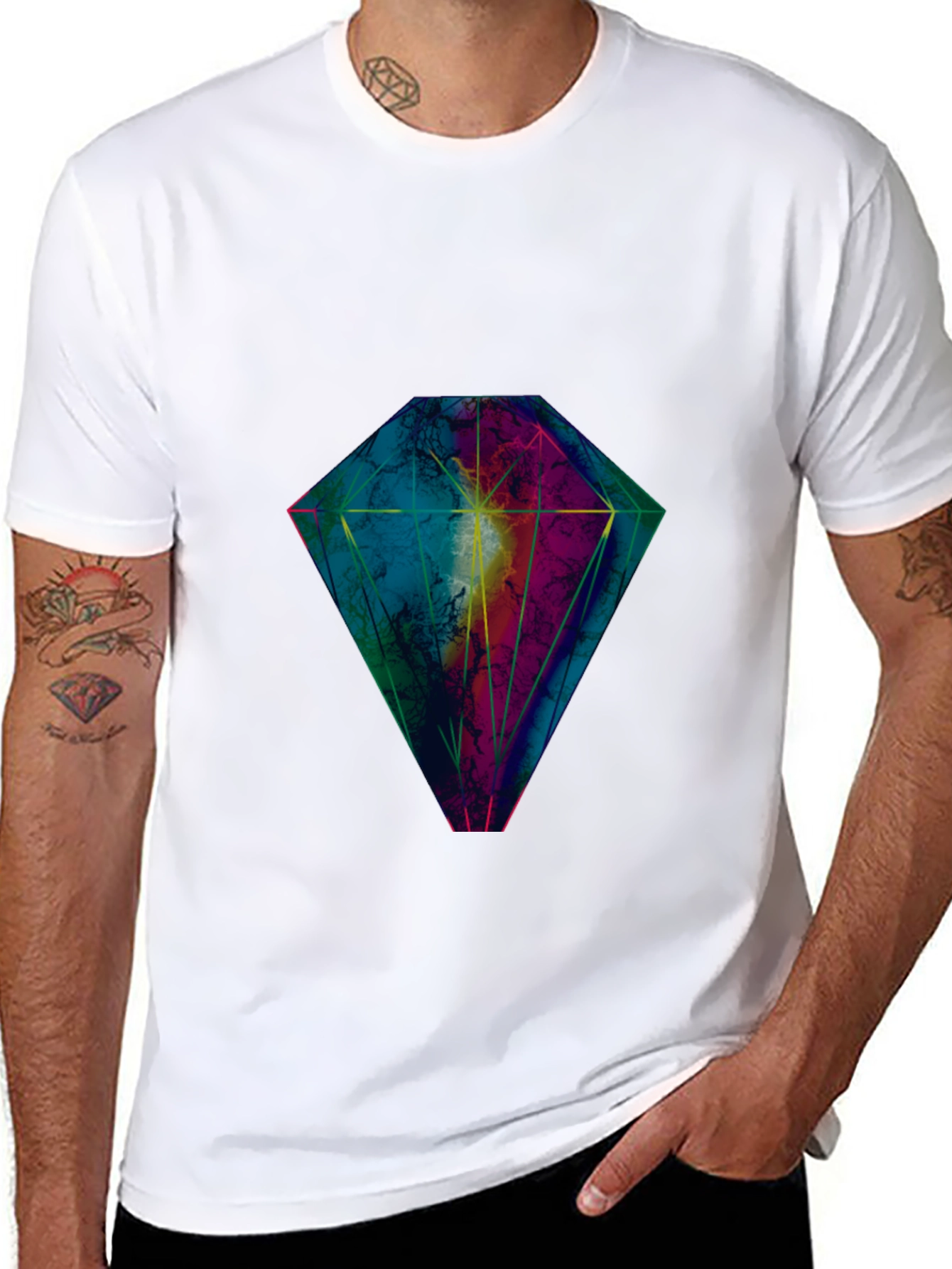 Diamond Graphic Black T-Shirt